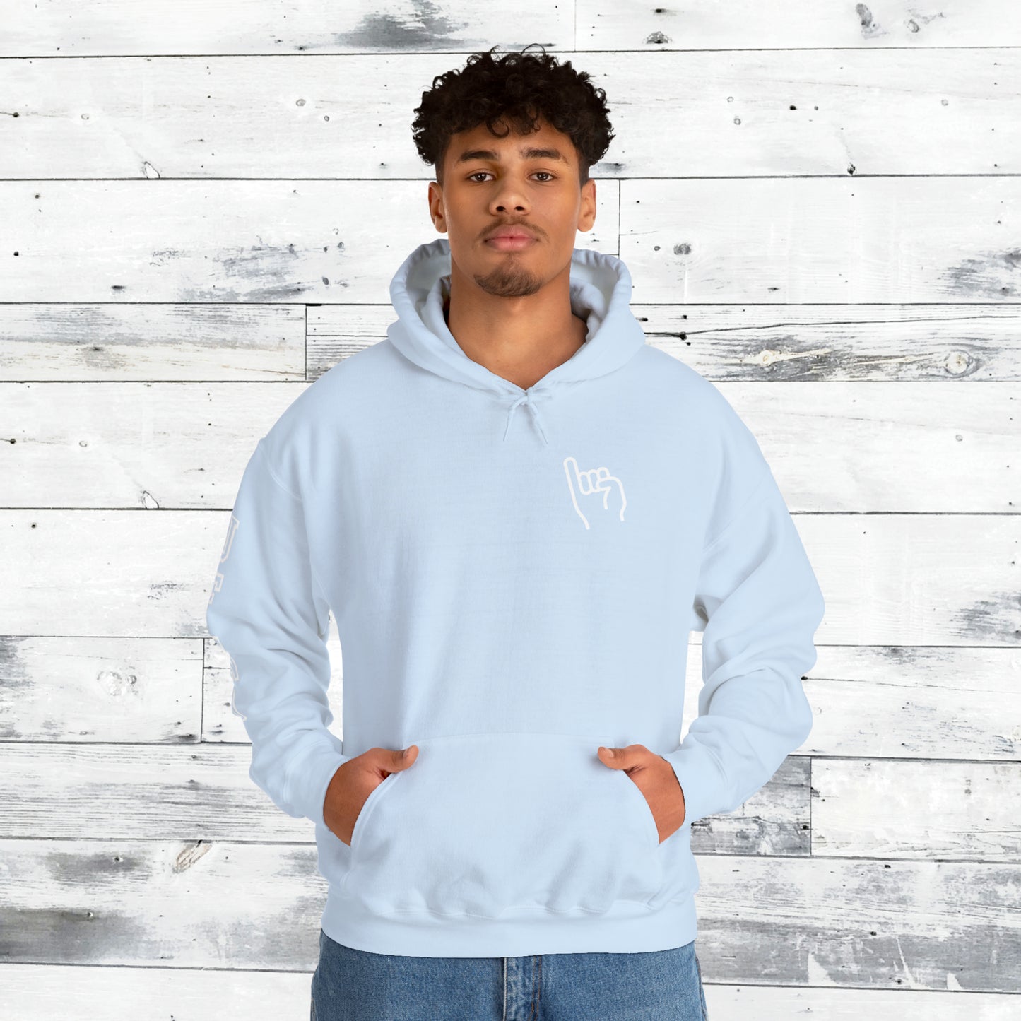 Jackets Stinger Hoodie Front - JFND Sleeve - Old School R back