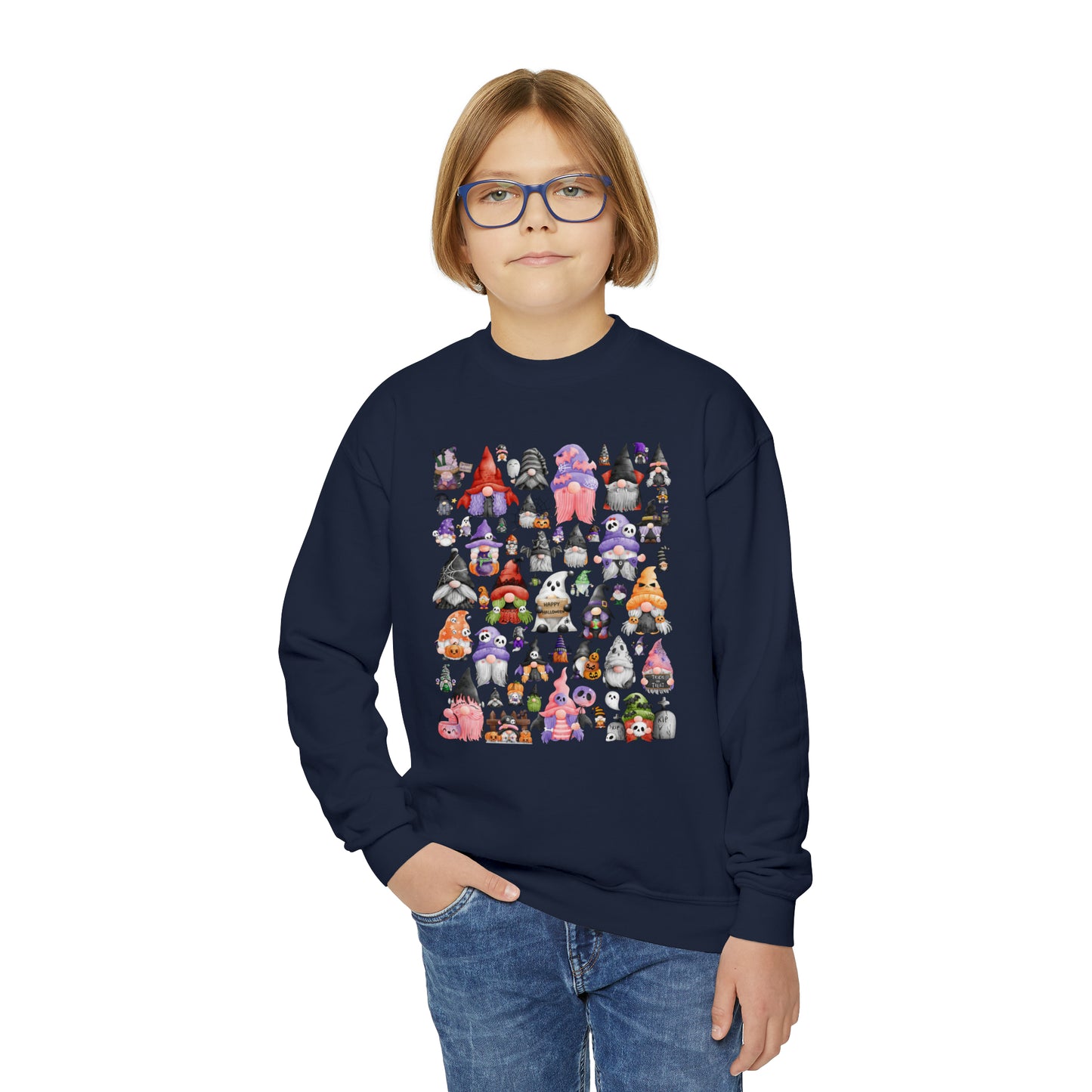 The Gnome Halloween Youth Crewneck Sweatshirt