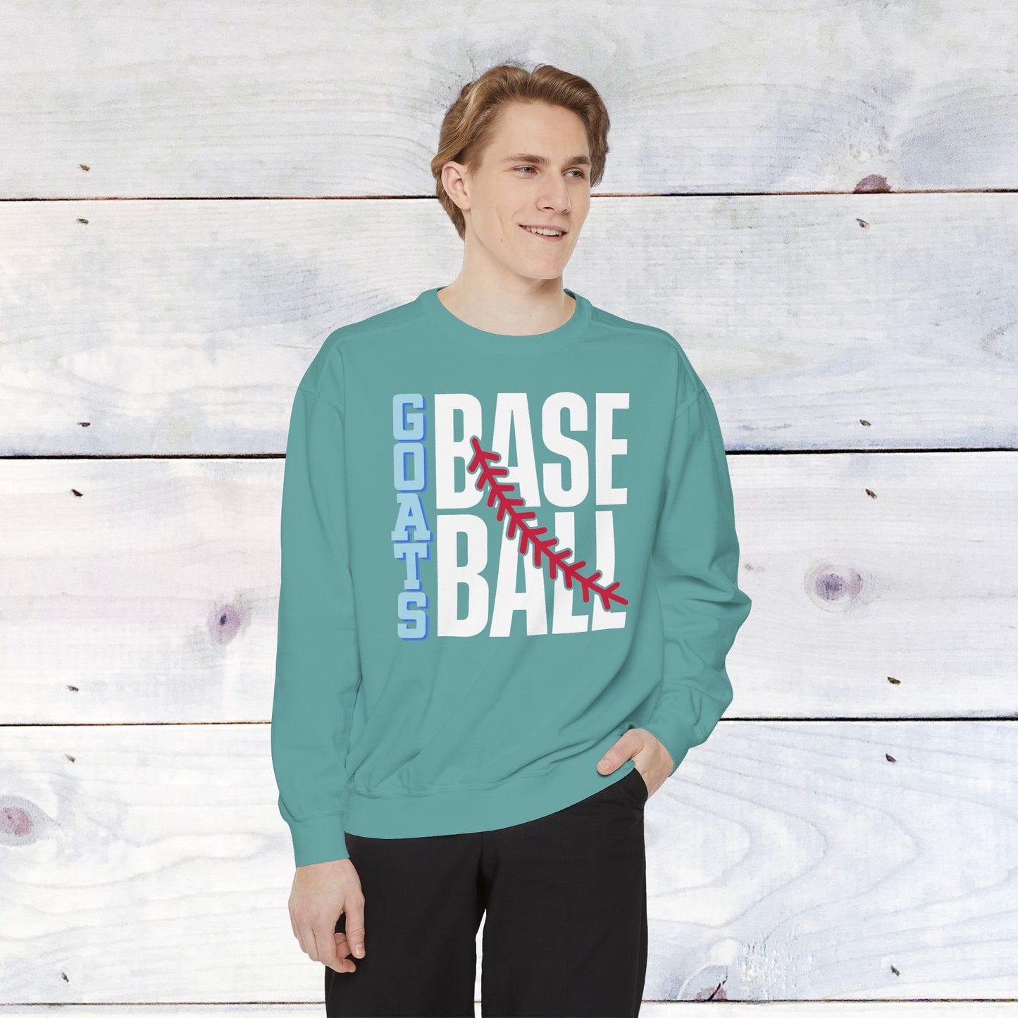 Goats Baseball Comfort Color Sweatshirt