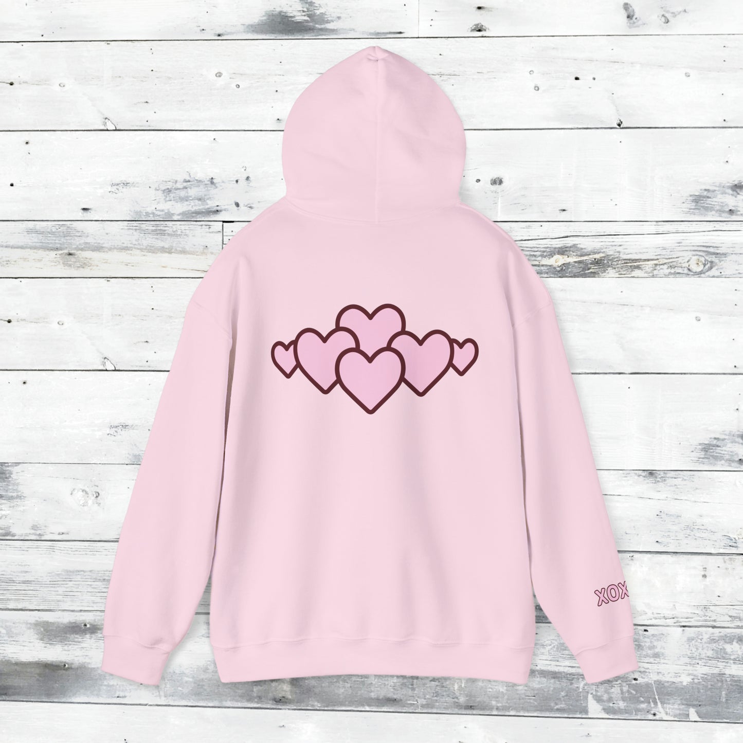 Valentines LOVE Hoodie - XOXO right cuff