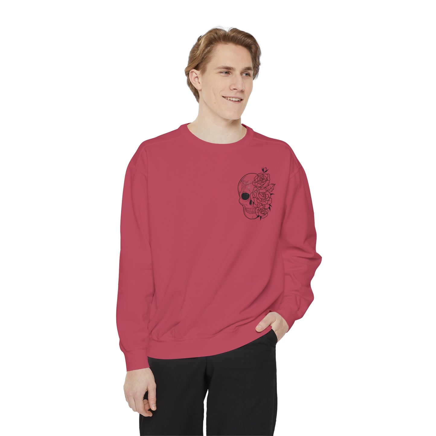 Skull Front, Vastly Overrated Back - Comfort Colors Pullover - Multi Color Options