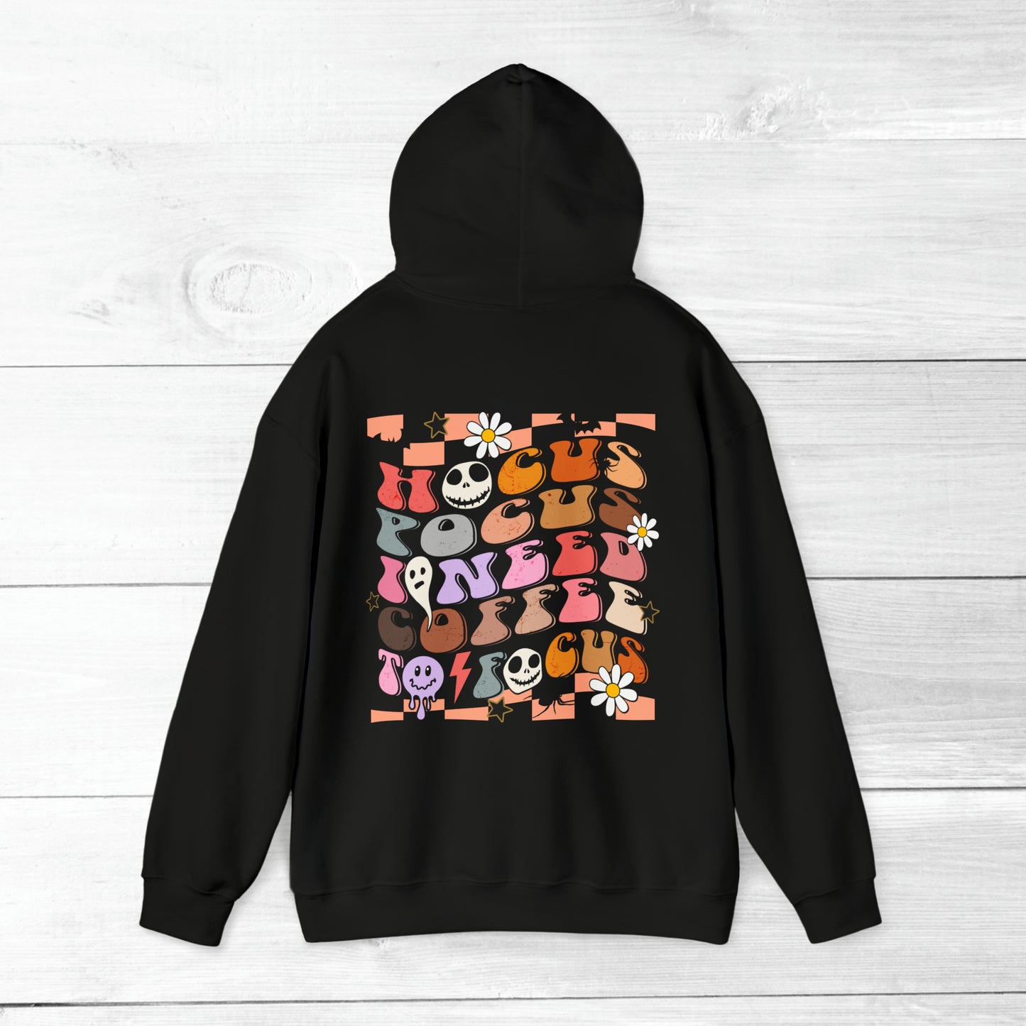 Halloween Coffee Hoodie - Hocus Pocus I need Coffee to Focus Back