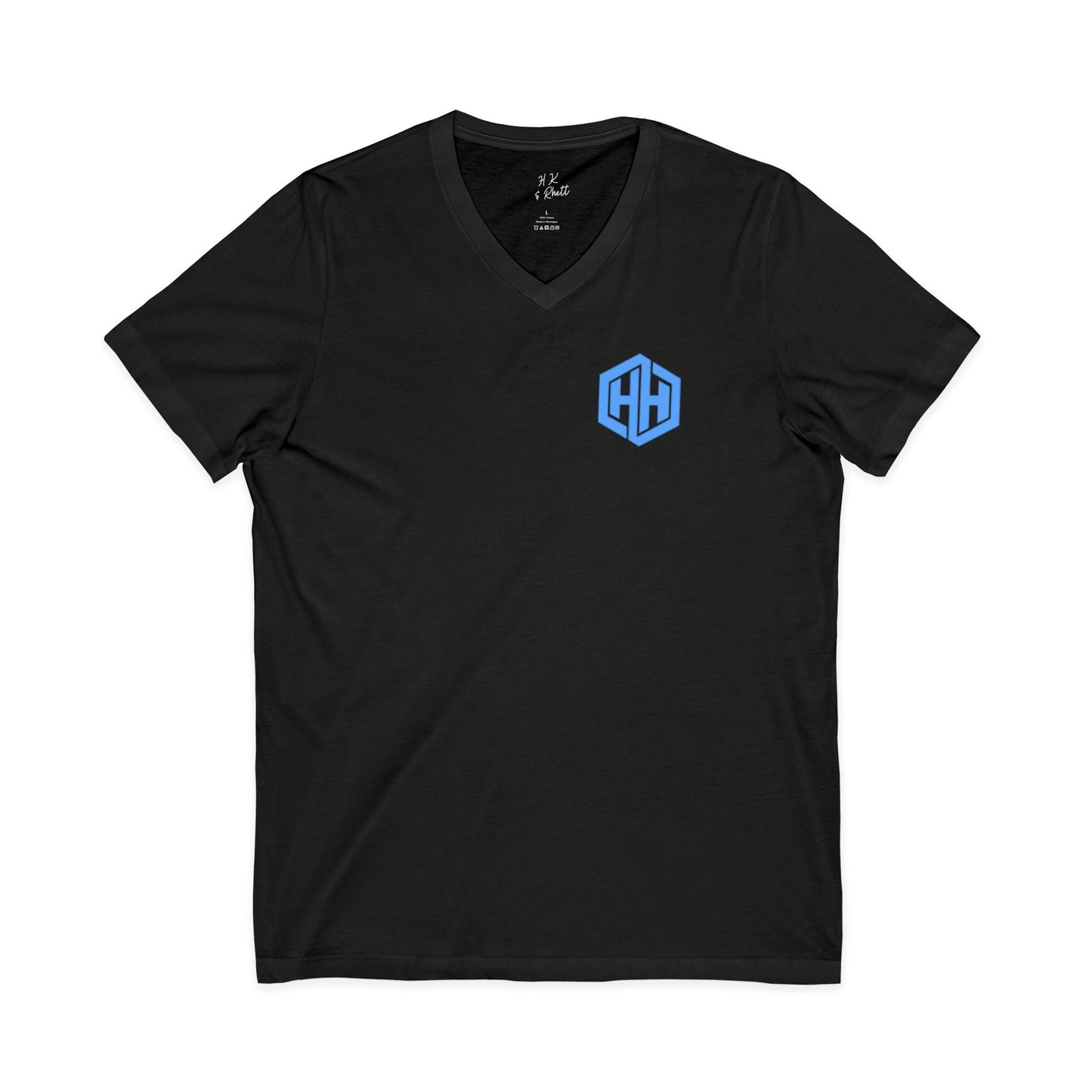 Hamm Unisex V-Neck Tee, Repeat Back:Logo Front