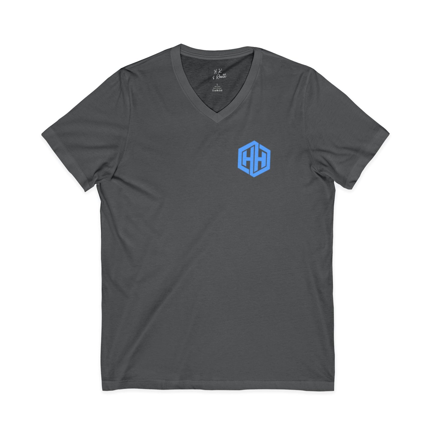 Hamm Unisex V-Neck Tee, Repeat Back:Logo Front