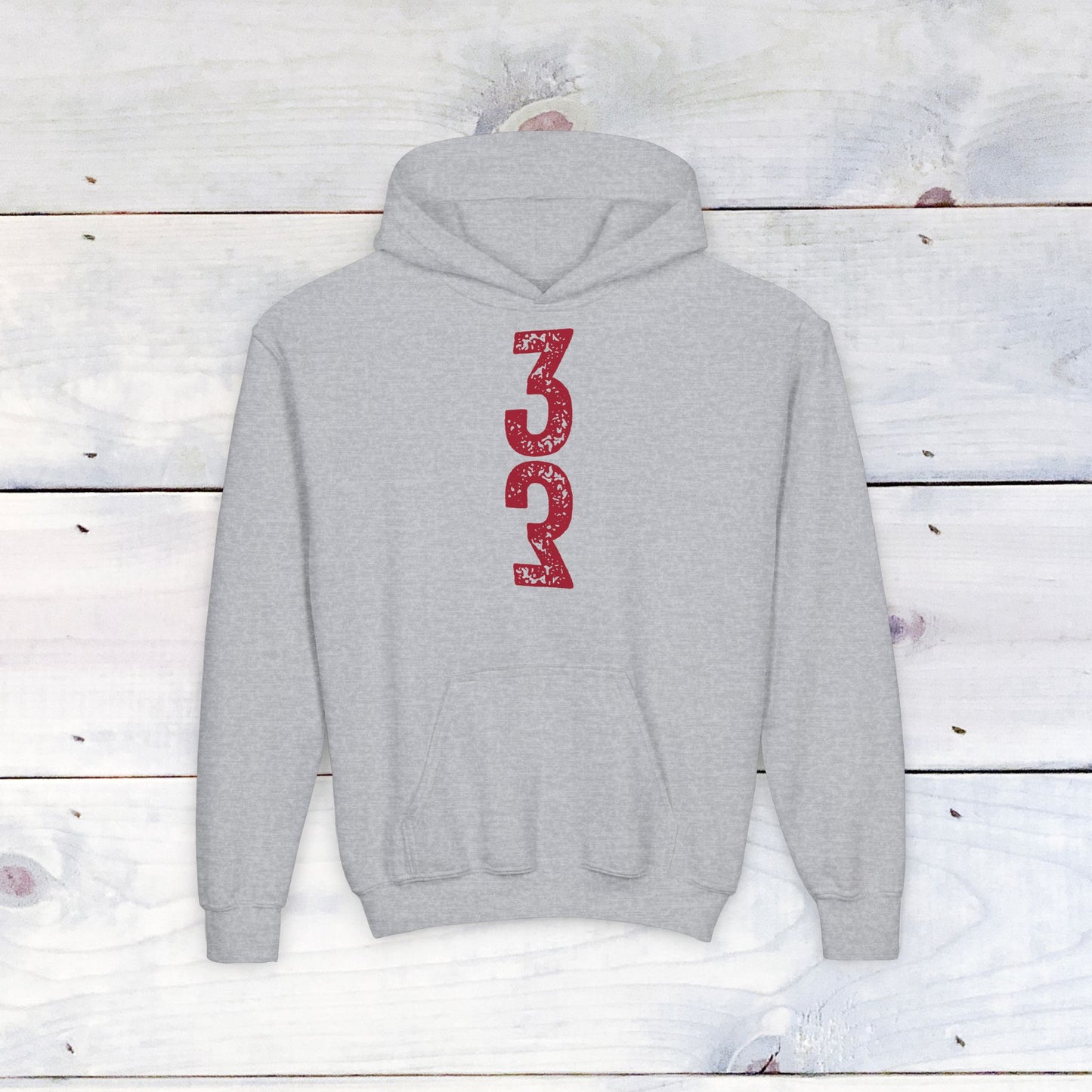 Red 3up3down Youth Heavy Blend Hooded Sweatshirt