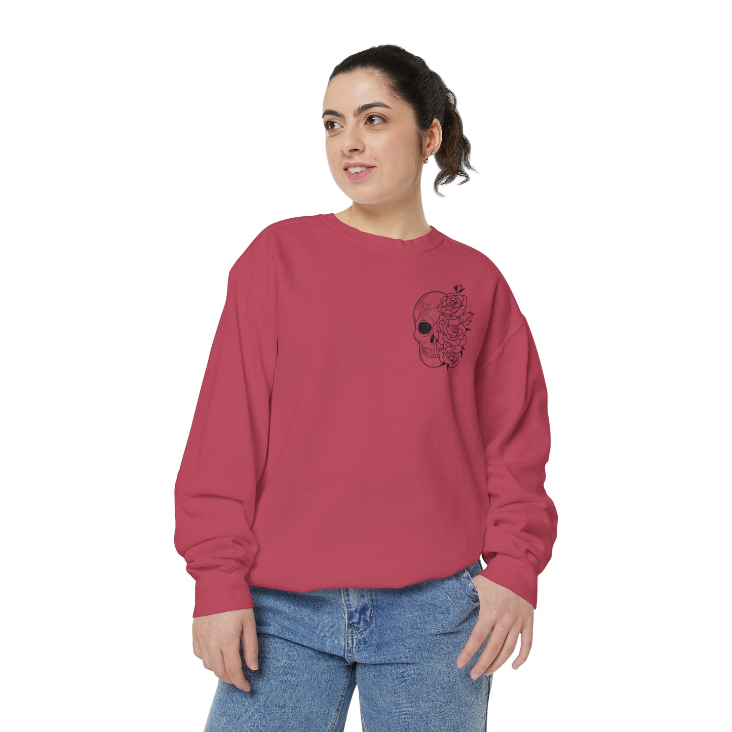 Skull Front, Vastly Overrated Back - Comfort Colors Pullover - Multi Color Options
