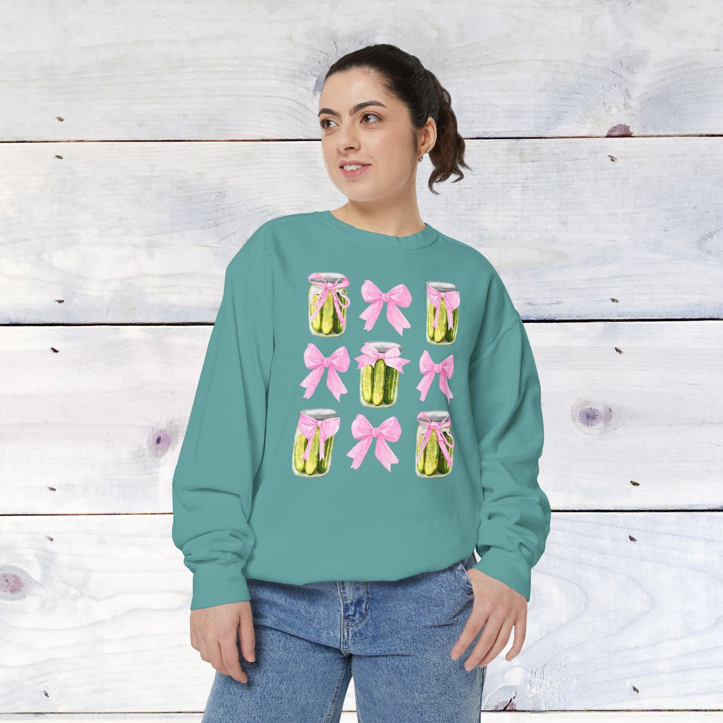 Pickles & Bows Adult Comfort Colors Sweatshirt