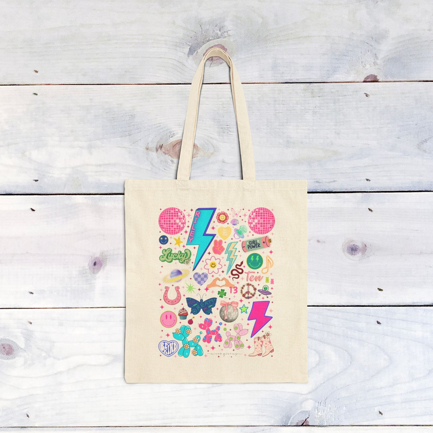 Riley Bday Cotton Canvas Tote Bag