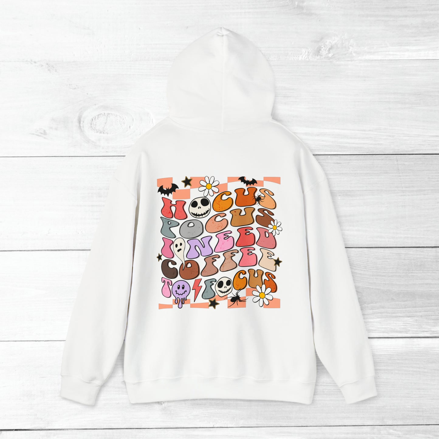 Halloween Coffee Hoodie - Hocus Pocus I need Coffee to Focus Back