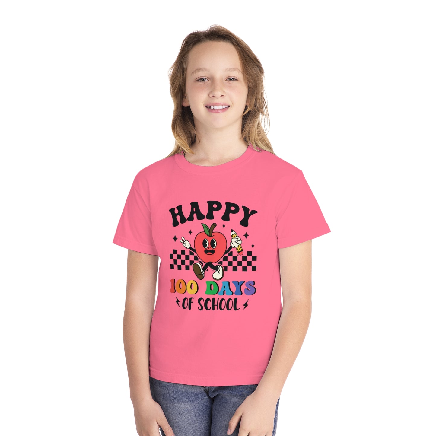 Youth Happy 100 Days Comfort Colors Tee