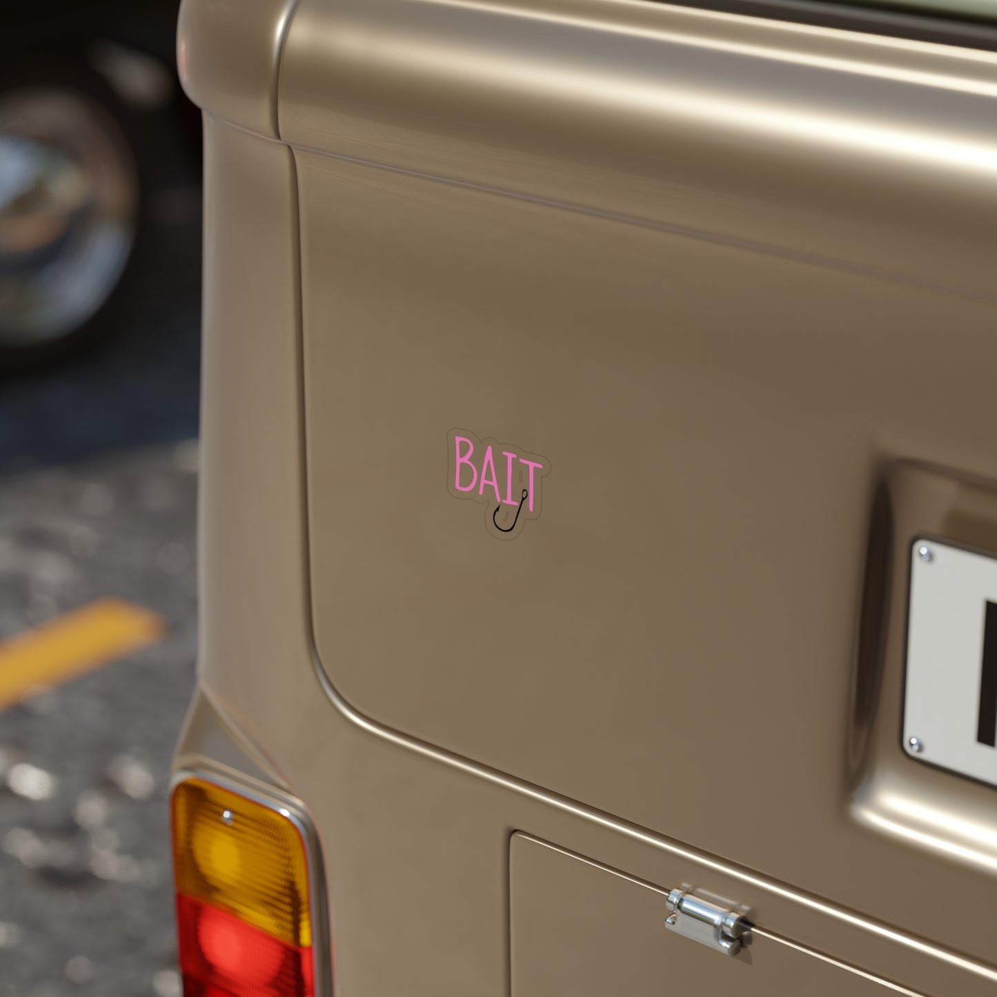 Bait Fishing Die-Cut Sticker — Transparent Outdoor Waterproof Decal