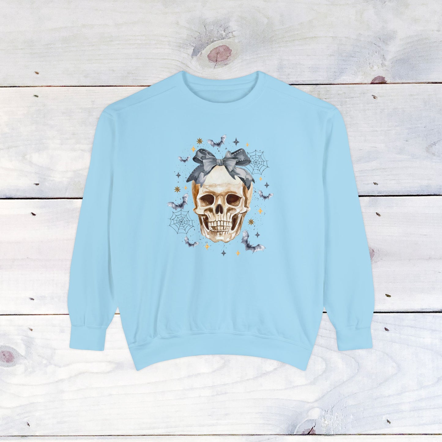 Pretty Bow Skull Comfort Colors Sweater