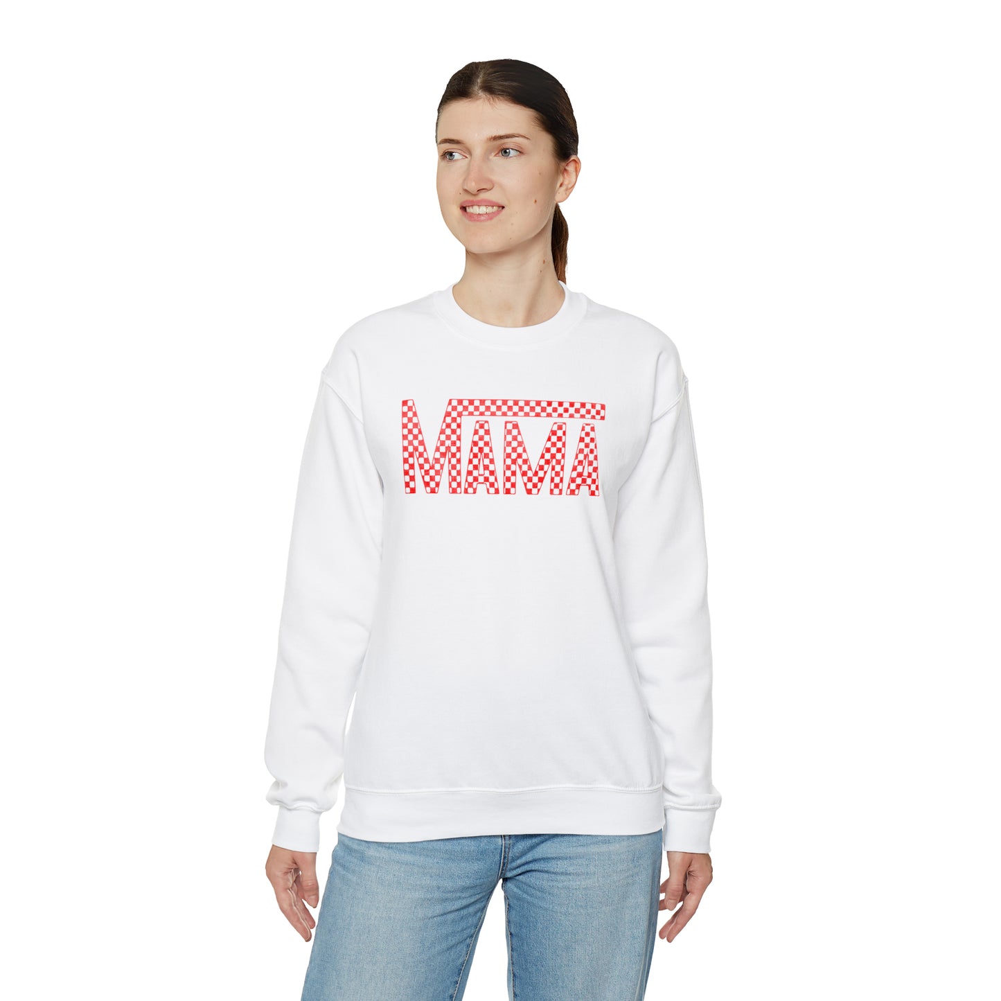 Red Mama Checkered Sweater