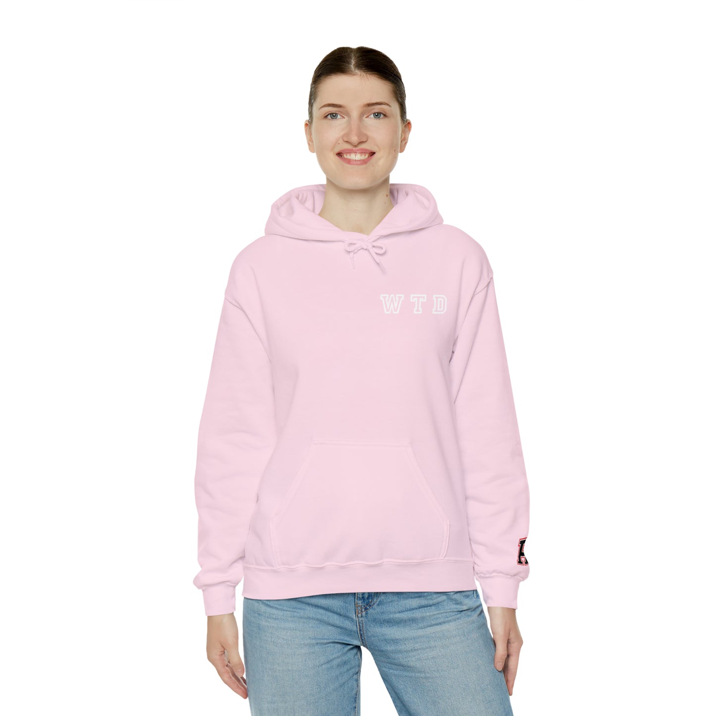 Heath Hawks WTD front Southside Strong back - H Cuff  - Hoodie
