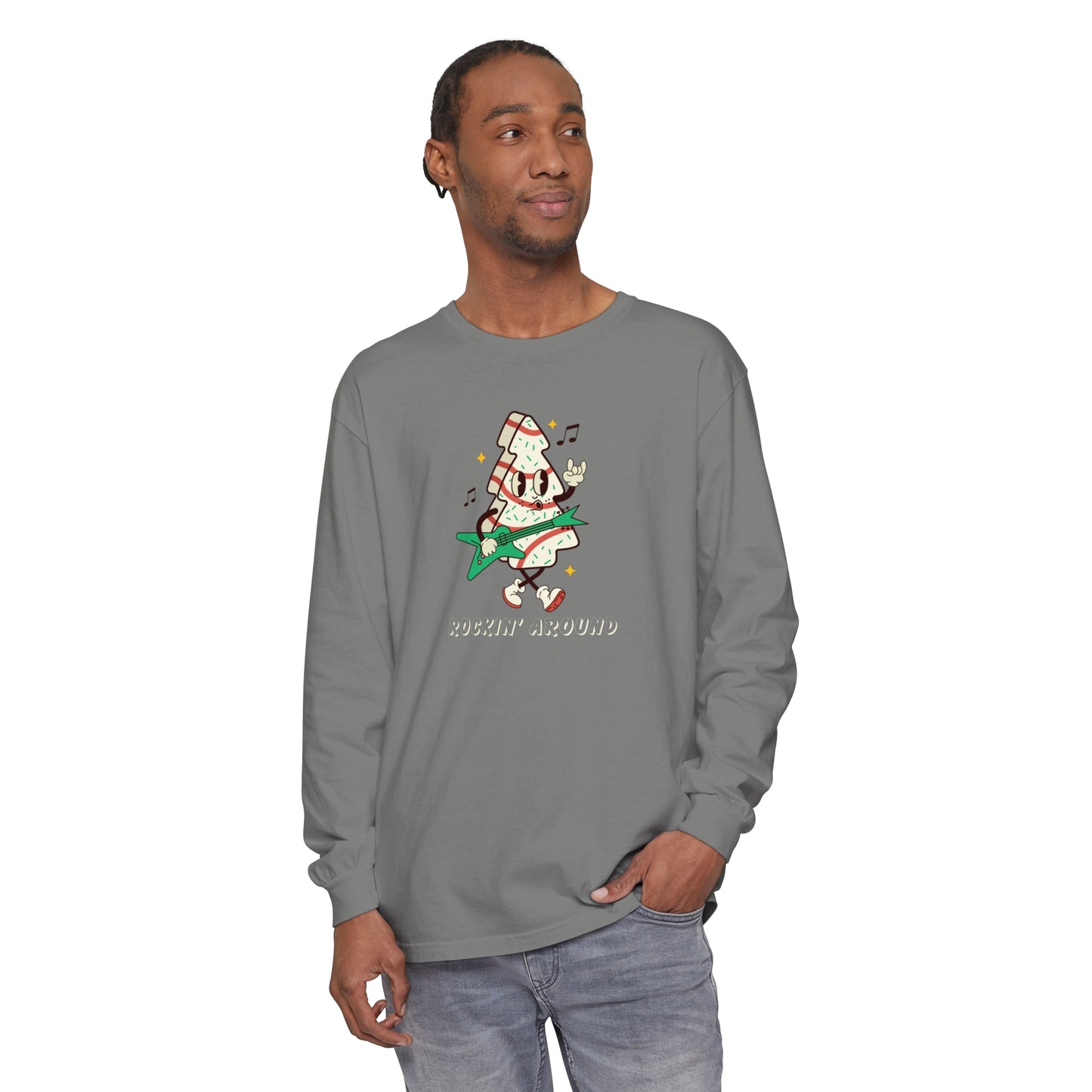 Rockin' Around the Christmas Tree  Comfort Colors Long Sleeve T-Shirt