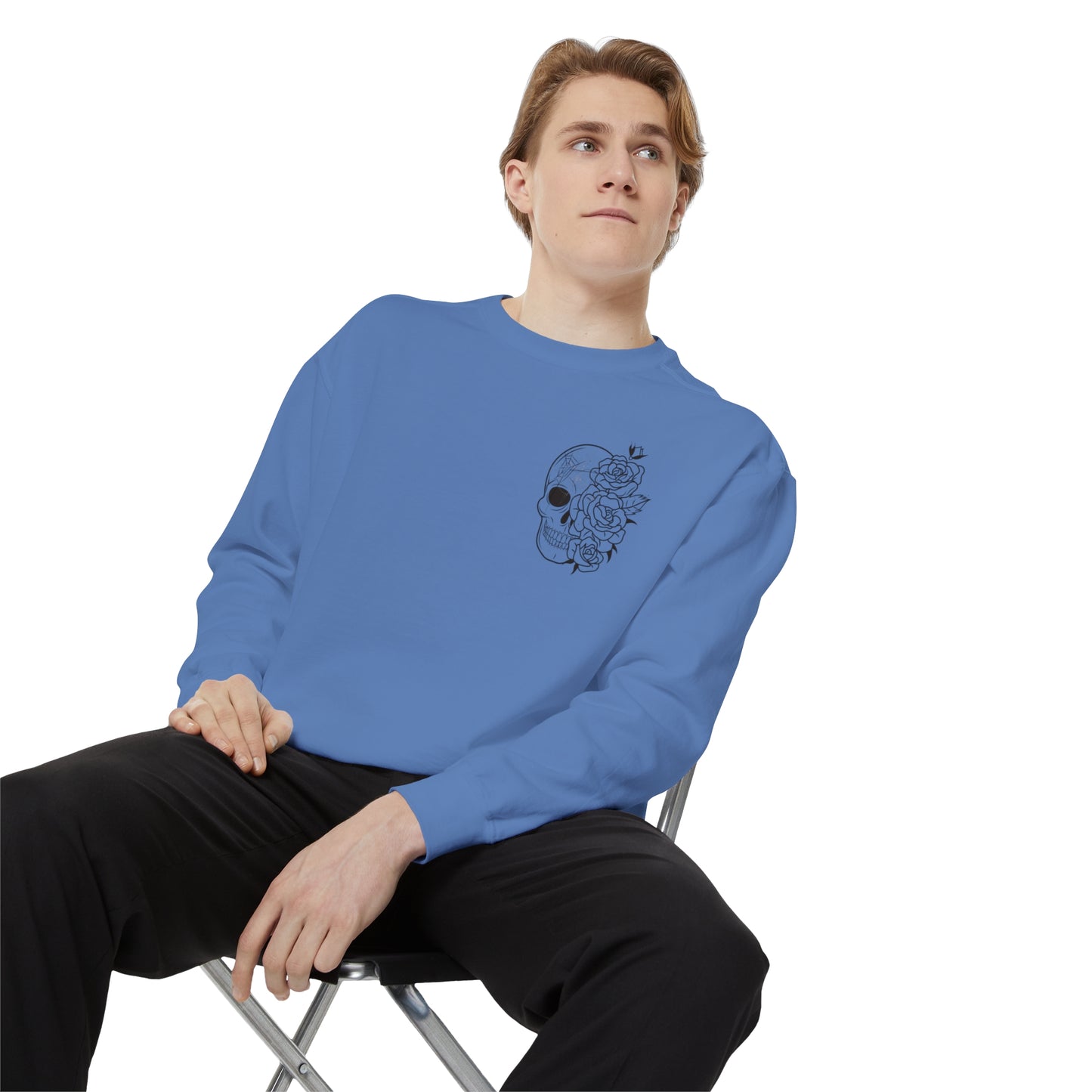 Skull Front, Vastly Overrated Back - Comfort Colors Pullover - Multi Color Options