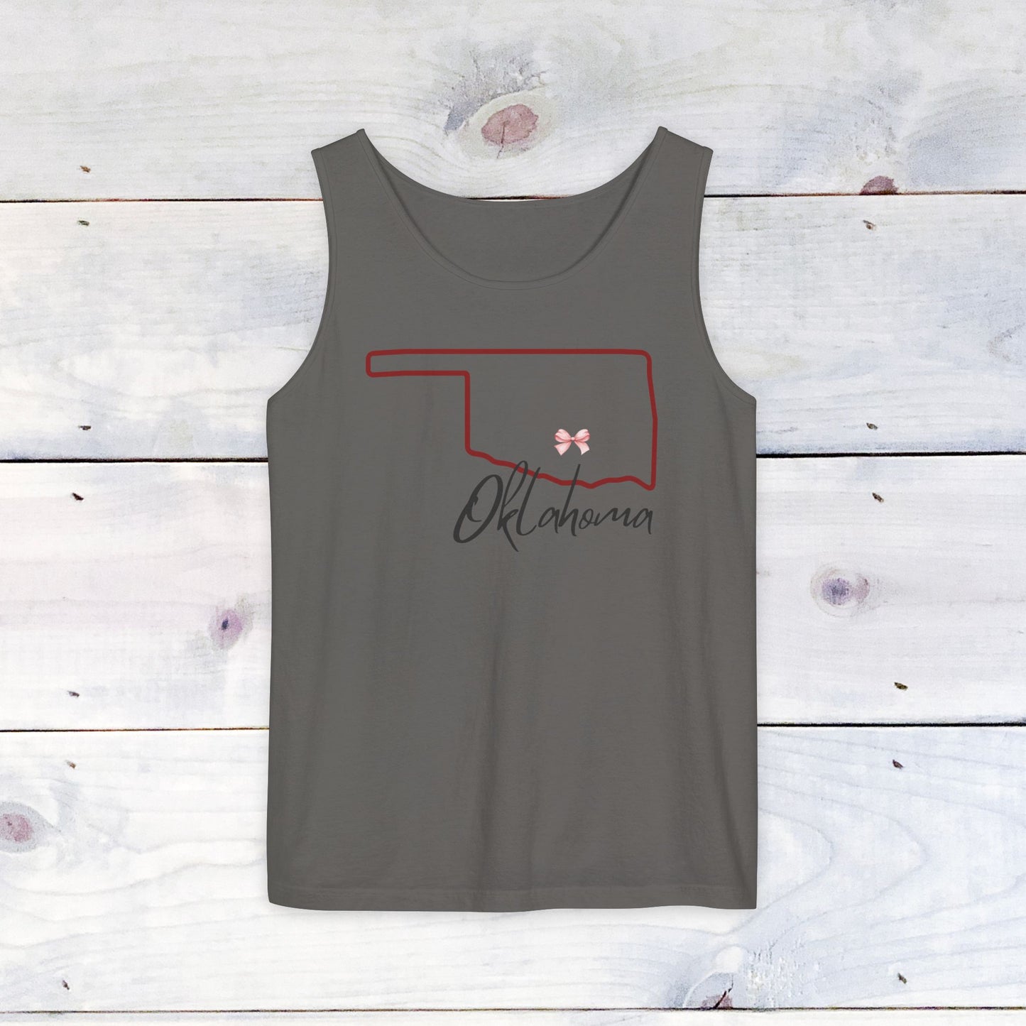 Oklahoma Norman Bow Comfort Colors Tank Top