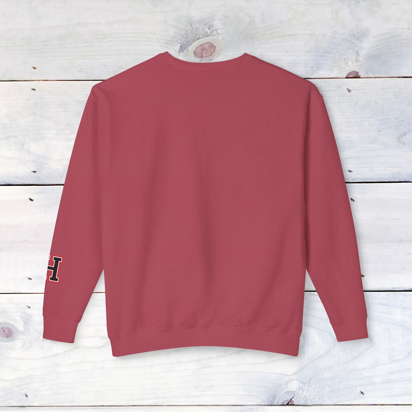 Fun Heath Bow Sweater Lower Sleeve "H" on Left  - Comfort Colors Sweater