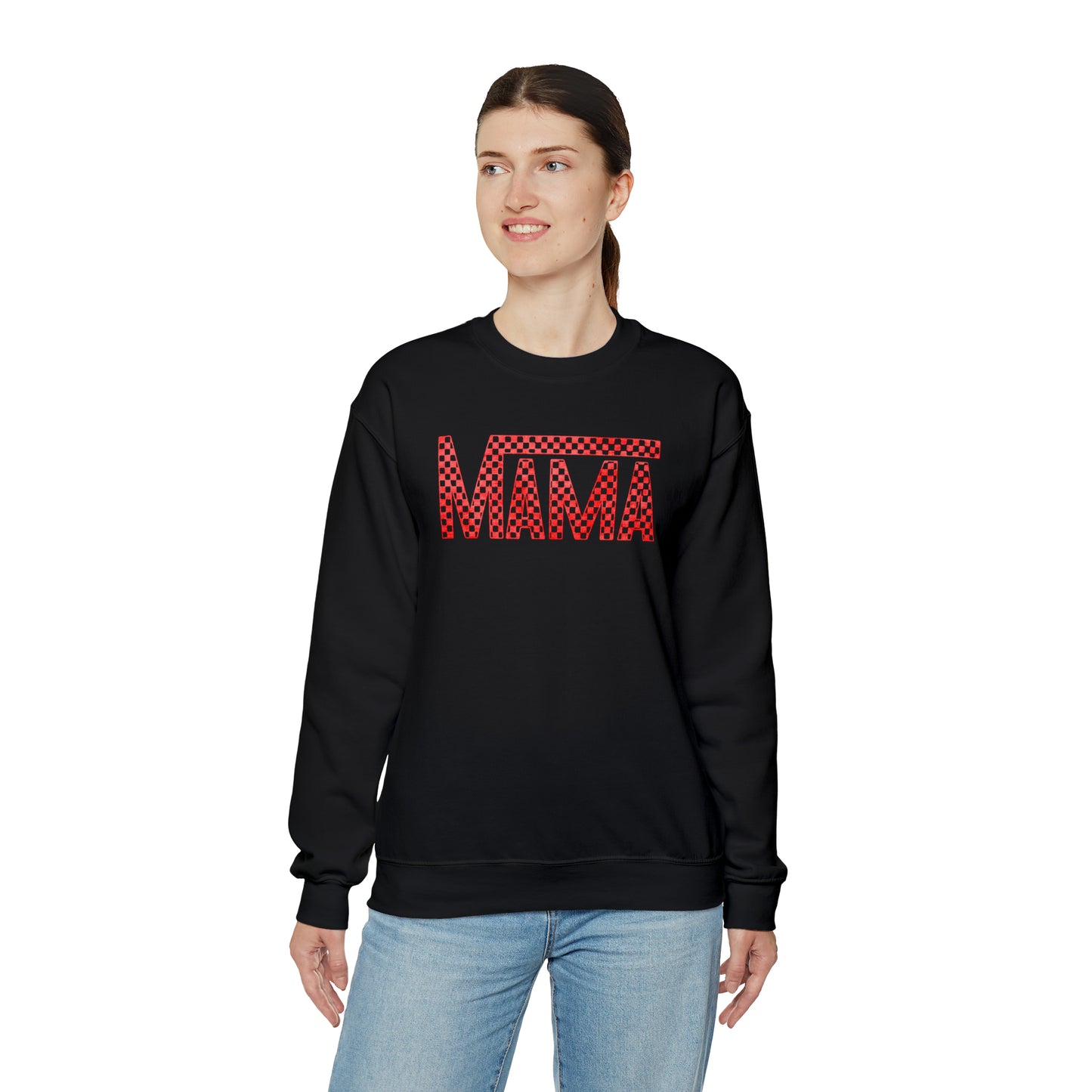 Red Mama Checkered Sweater