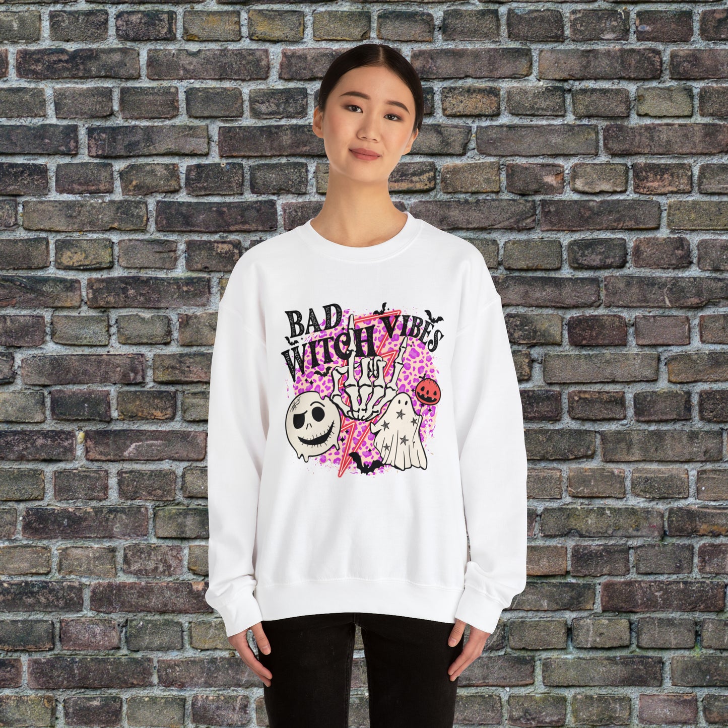 Bad Witch Vibes Front - Unisex Crewneck Sweatshirt