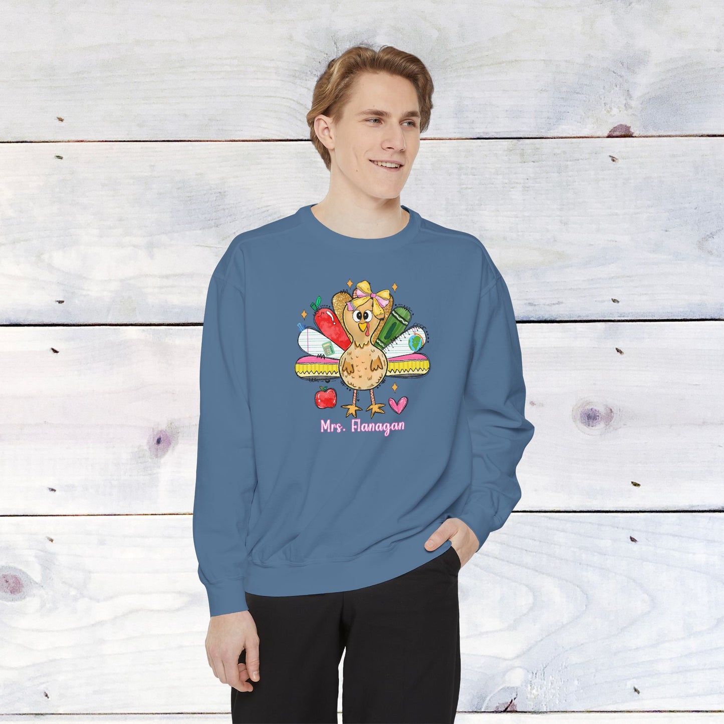 Teacher Turkey Unisex Comfort Colors Sweater
