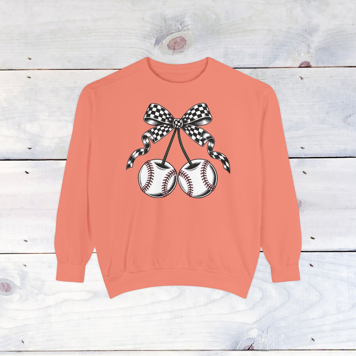 Baseball Cherries Comfort Color Sweatshirt