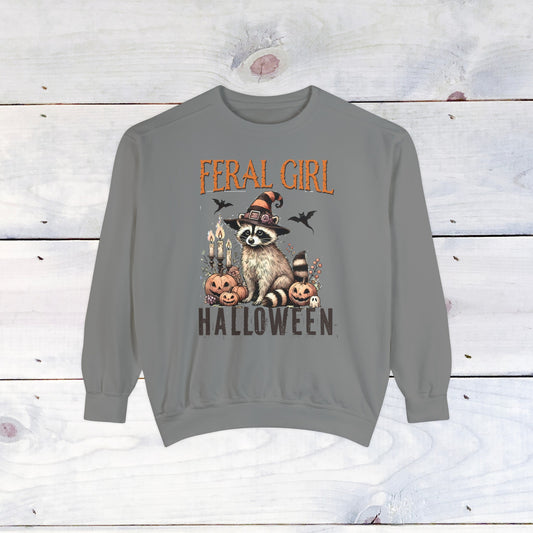 Feral Girl Halloween Comfort Colors Sweater