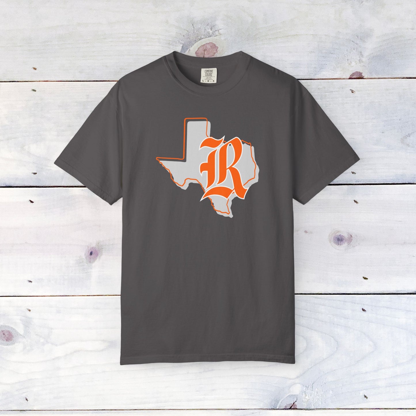 Rockwall Texas Unisex Comfort Colors T-Shirt - Orange Outline