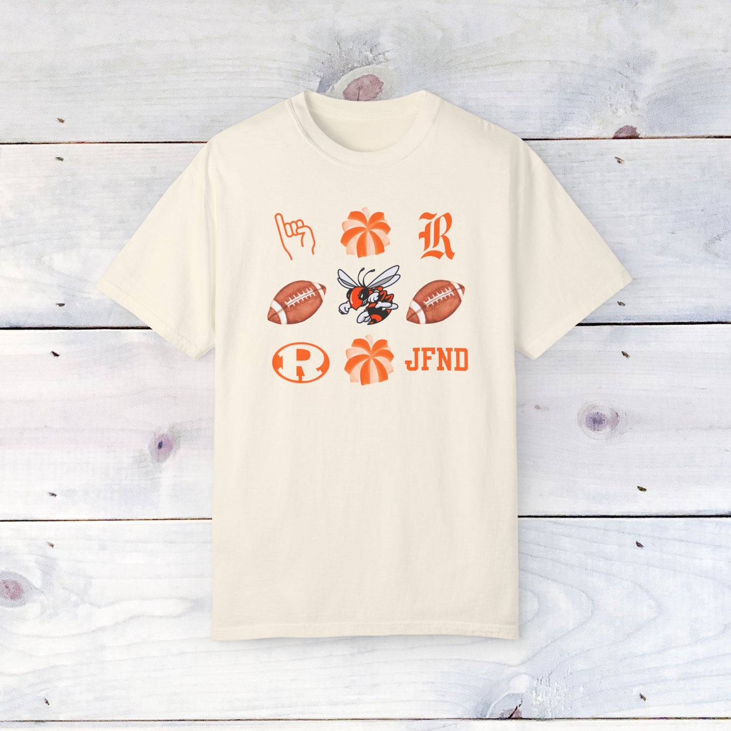 Rockwall Faves Pom & Footballs Grid Comfort Colors T