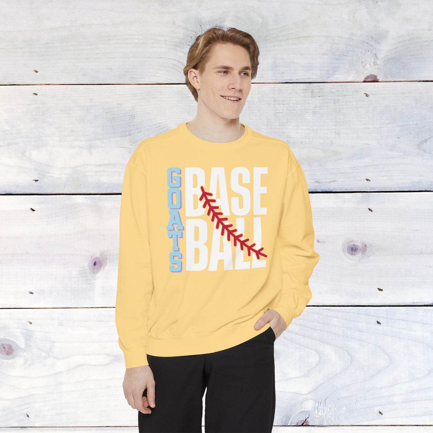 Goats Baseball Comfort Color Sweatshirt