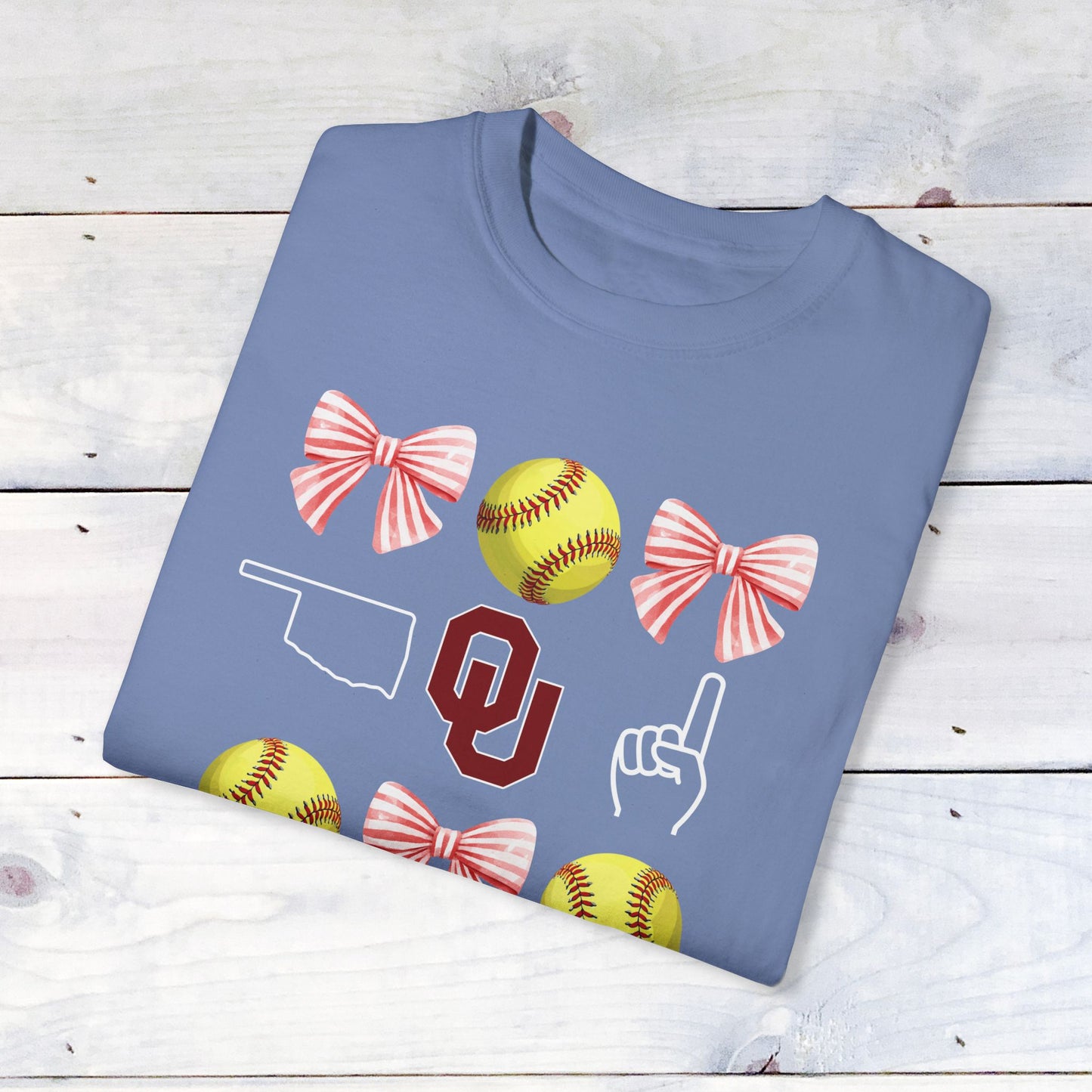 Oklahoma Softball Grid Comfort Colors T