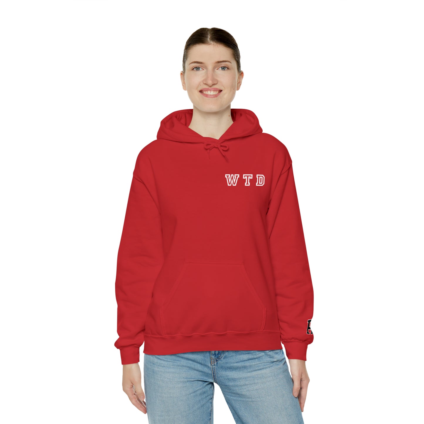 Heath Hawks WTD front Southside Strong back - H Cuff  - Hoodie