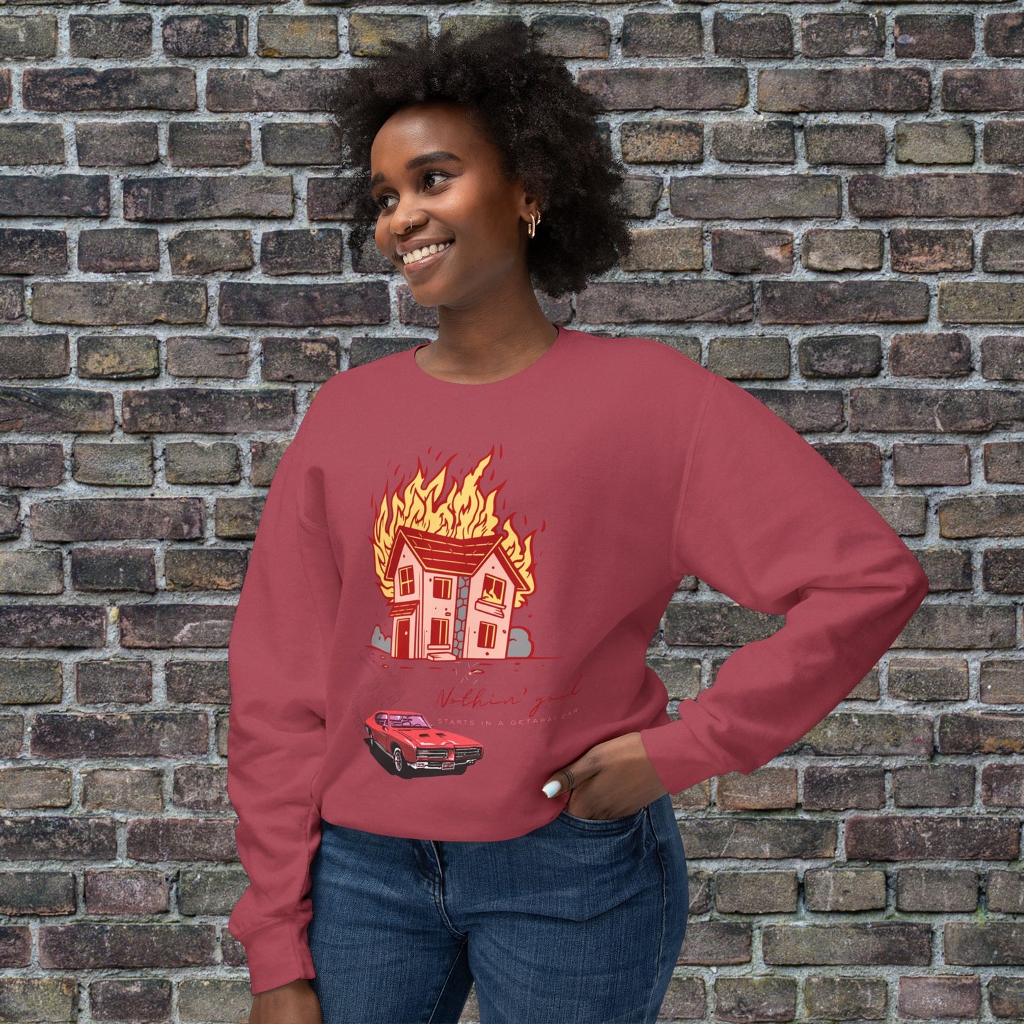 House on Fire, Getaway Car - Comfort Colors Sweater