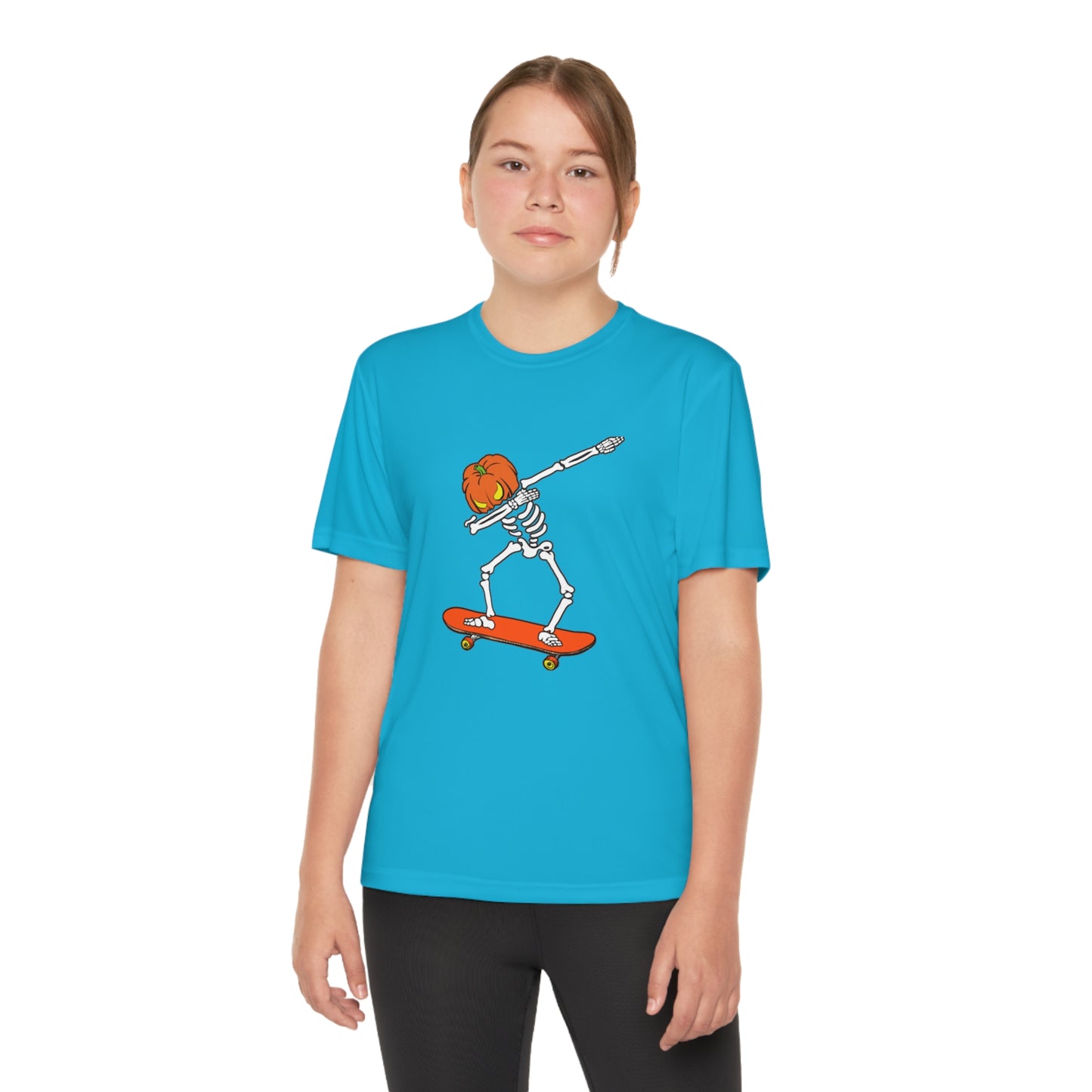 Dabbing Pumpkin Skelly Skater T