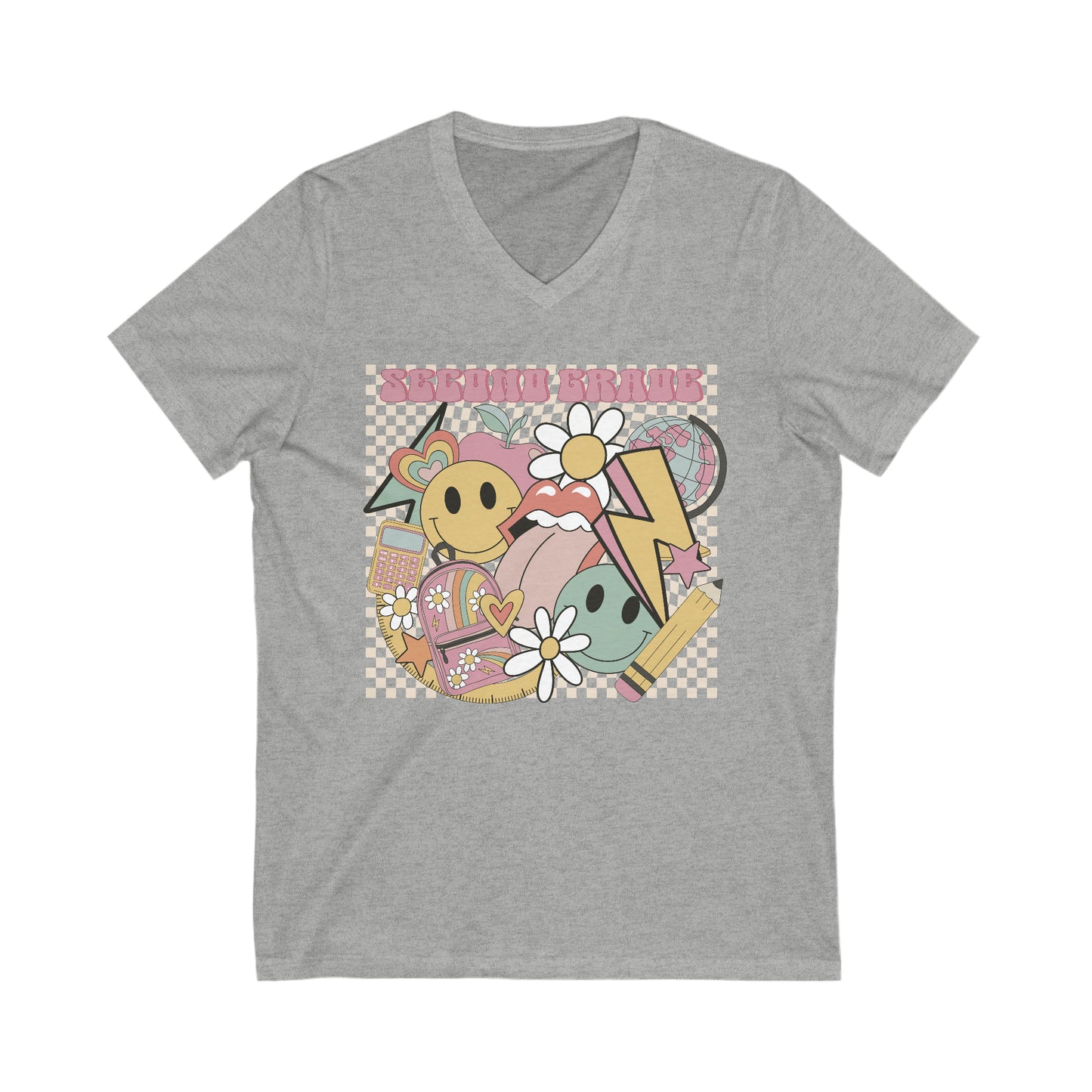 Second Grade Fun Unisex V-Neck Tee