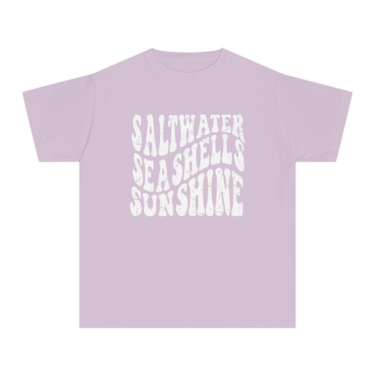 Youth Saltwater, Seashells, Sunshine Comfort Colors Youth Tee