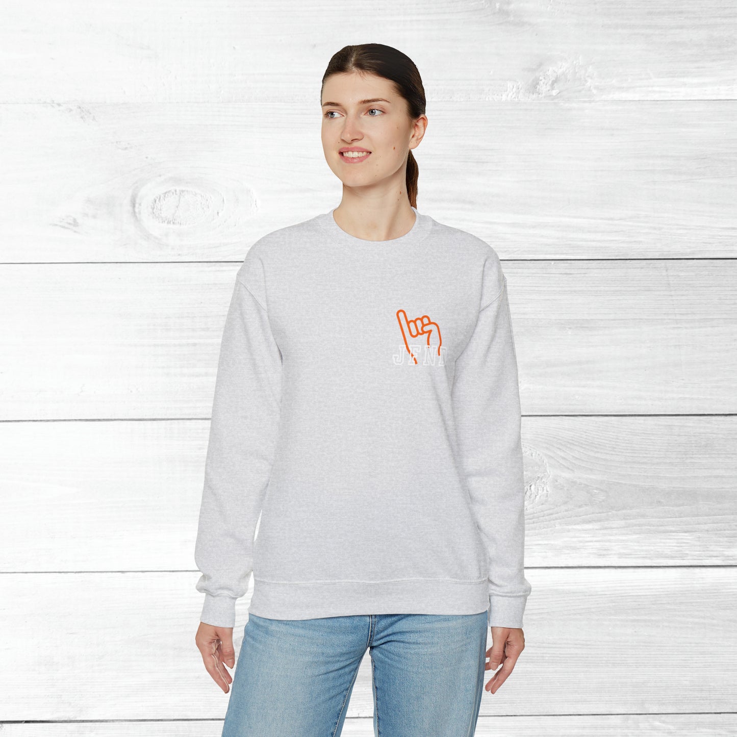 JFND front and Yellowjacket back Sweater