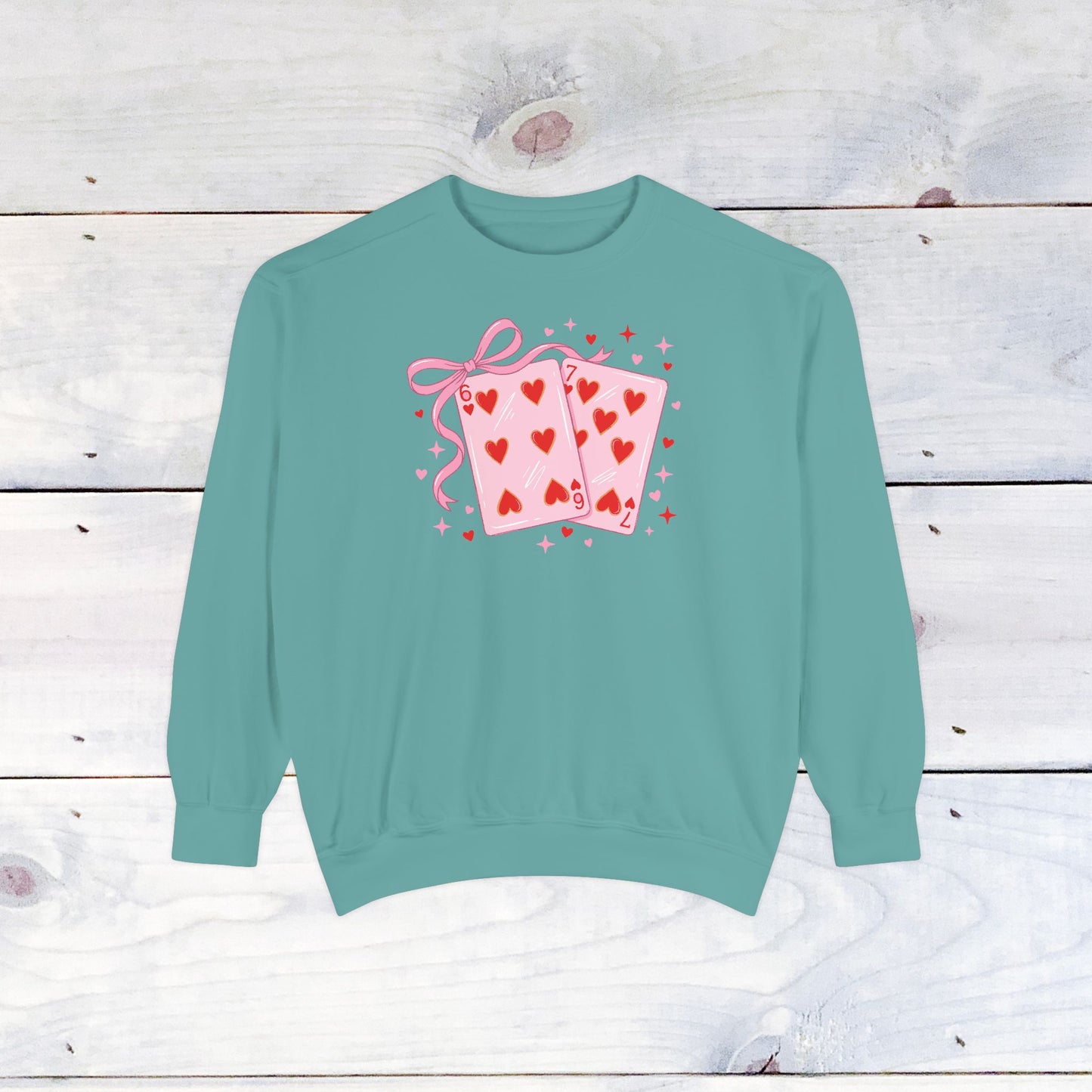 6-7 Valentine Cards Comfort Colors Sweater