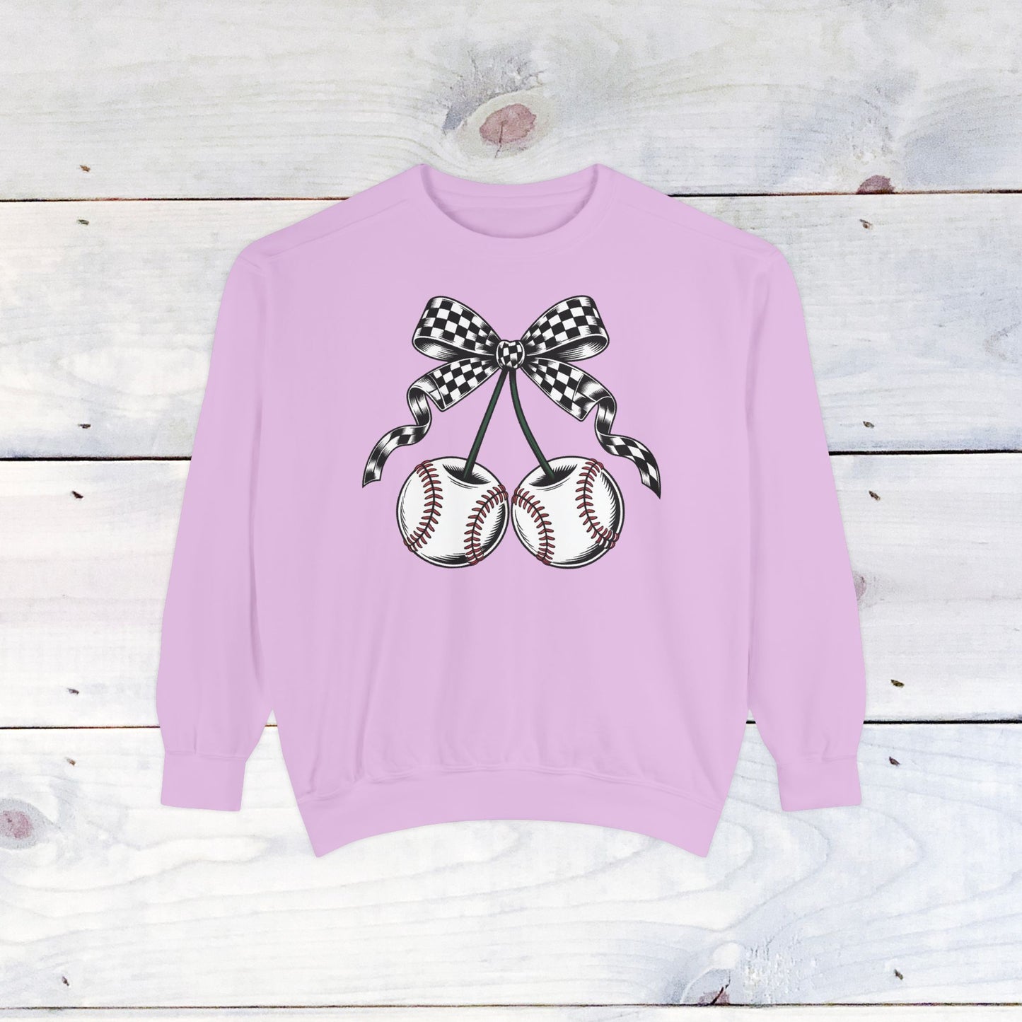 Baseball Cherries Comfort Color Sweatshirt