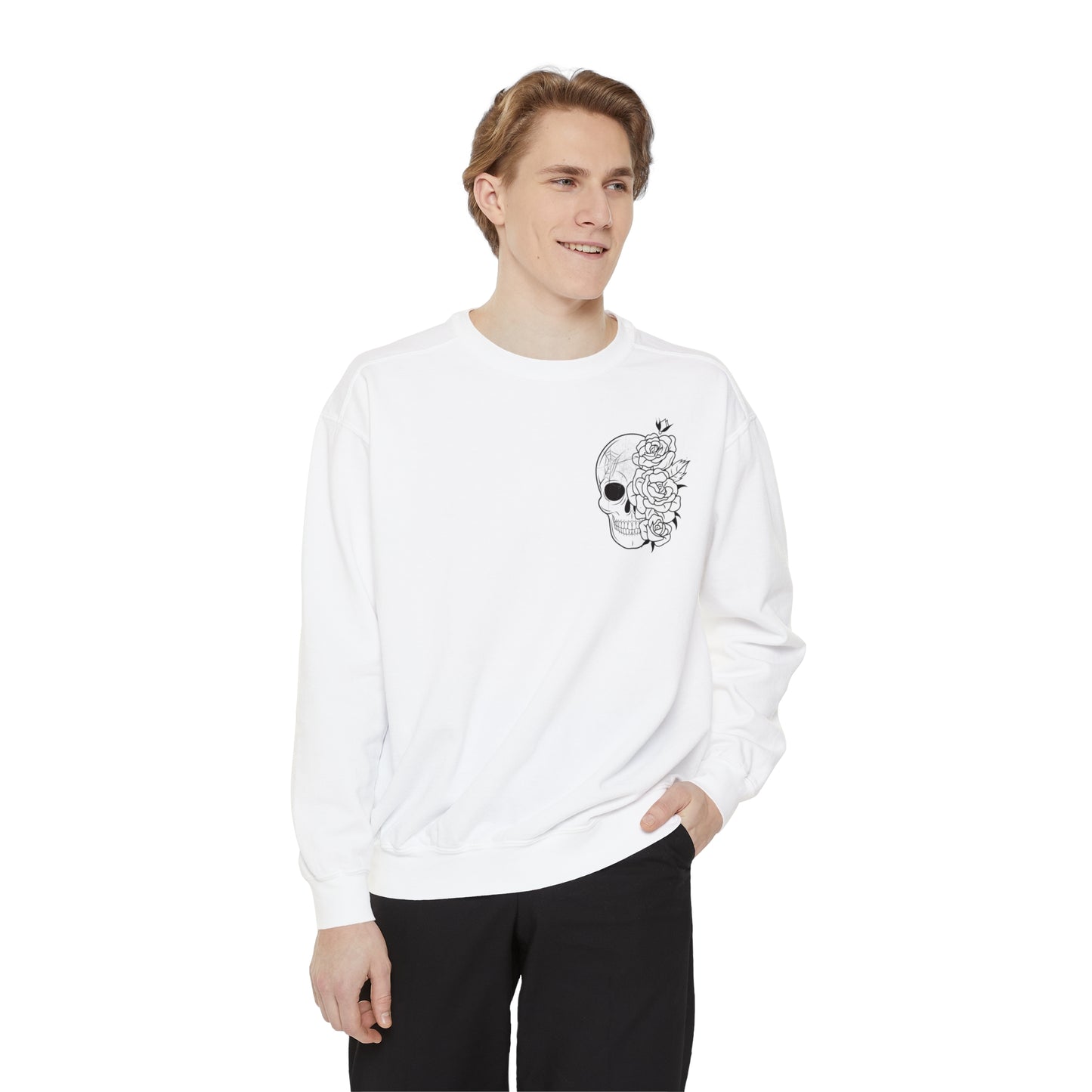 Skull Front, Vastly Overrated Back - Comfort Colors Pullover - Multi Color Options