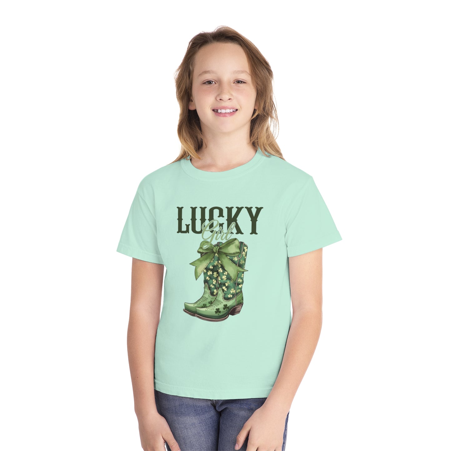 Lucky Girl Youth Comfort Colors Tee