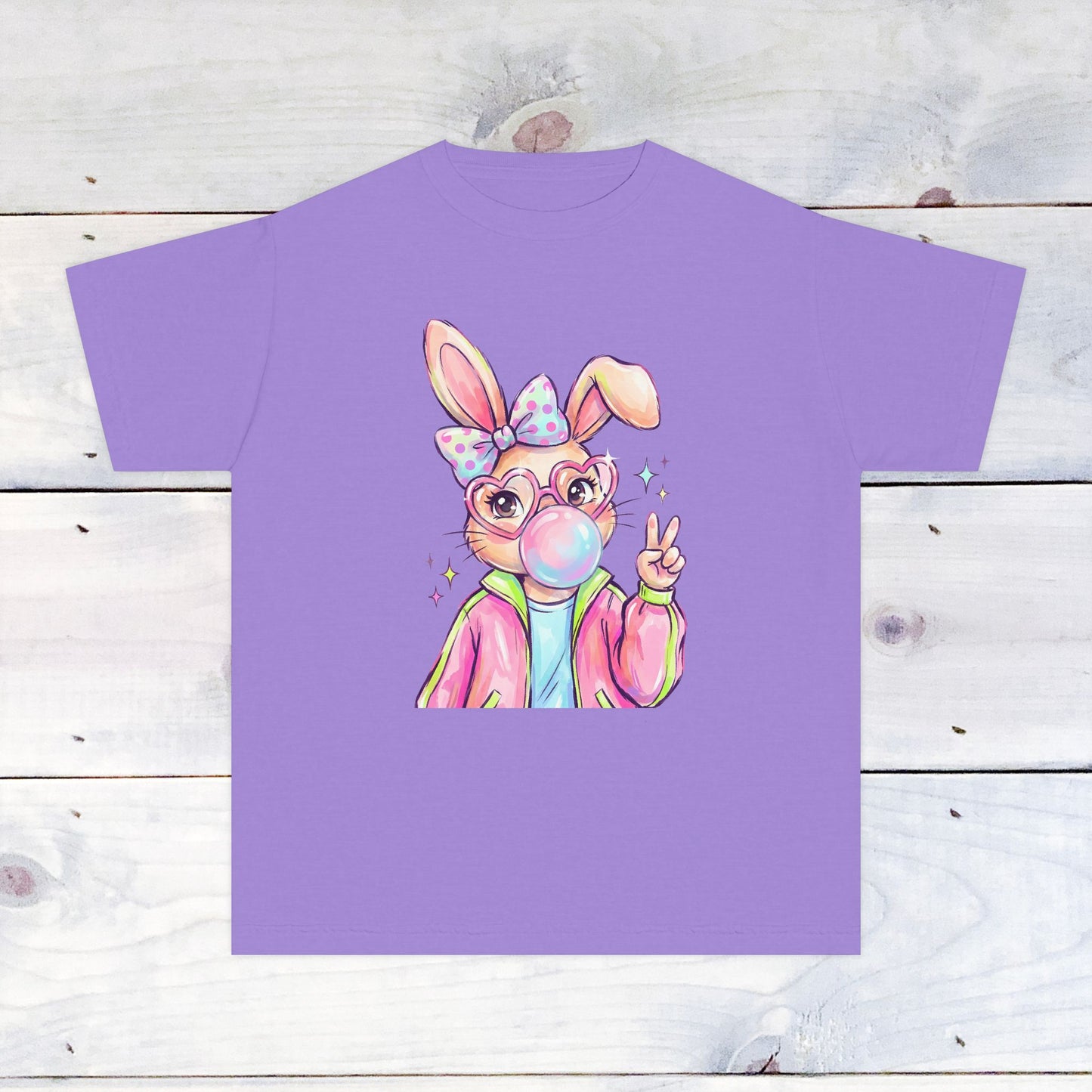Bunny Bubble Spring Comfort Colors Youth Shirt