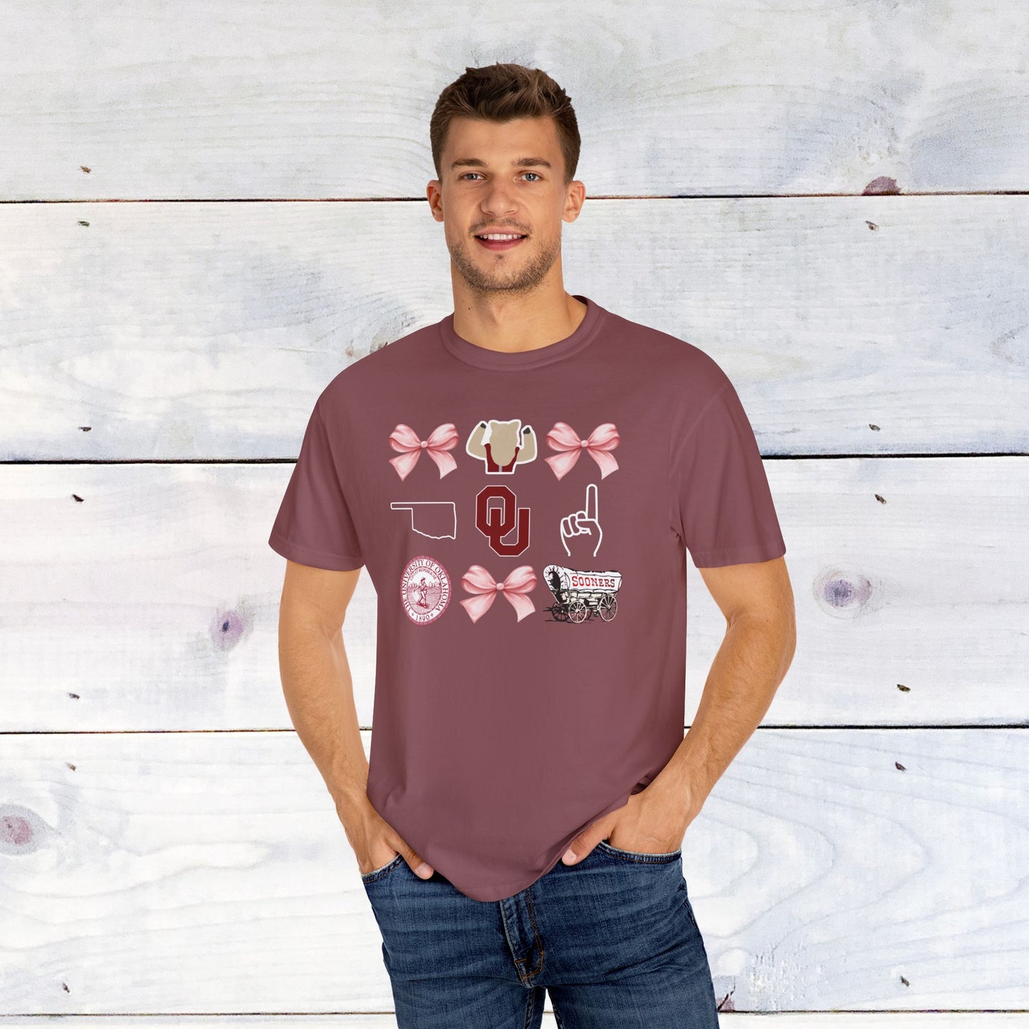 Oklahoma Sooners Bow Comfort Colors - Dark
