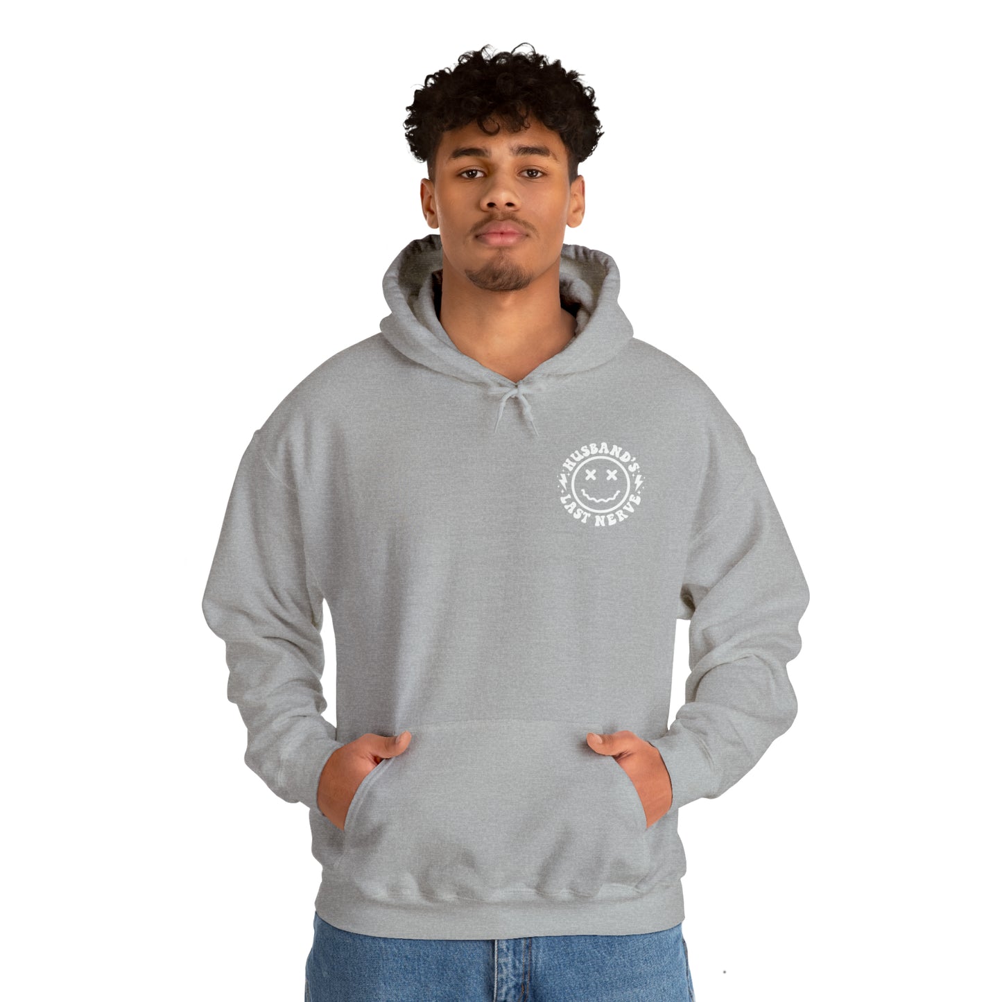 Husband's Last Nerve Hoodie - White Text