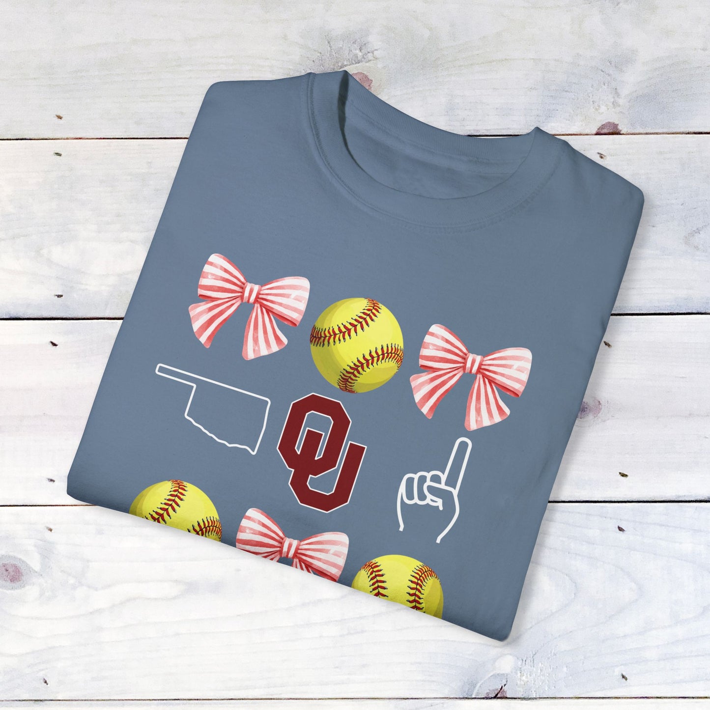 Oklahoma Softball Grid Comfort Colors T
