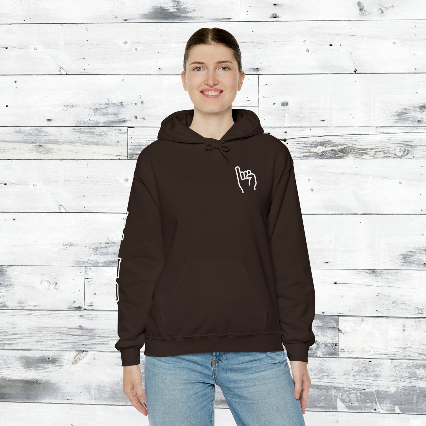 Jackets Stinger Hoodie Front - JFND Sleeve - Old School R back