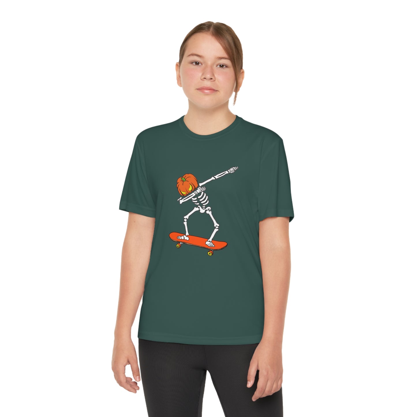 Dabbing Pumpkin Skelly Skater T