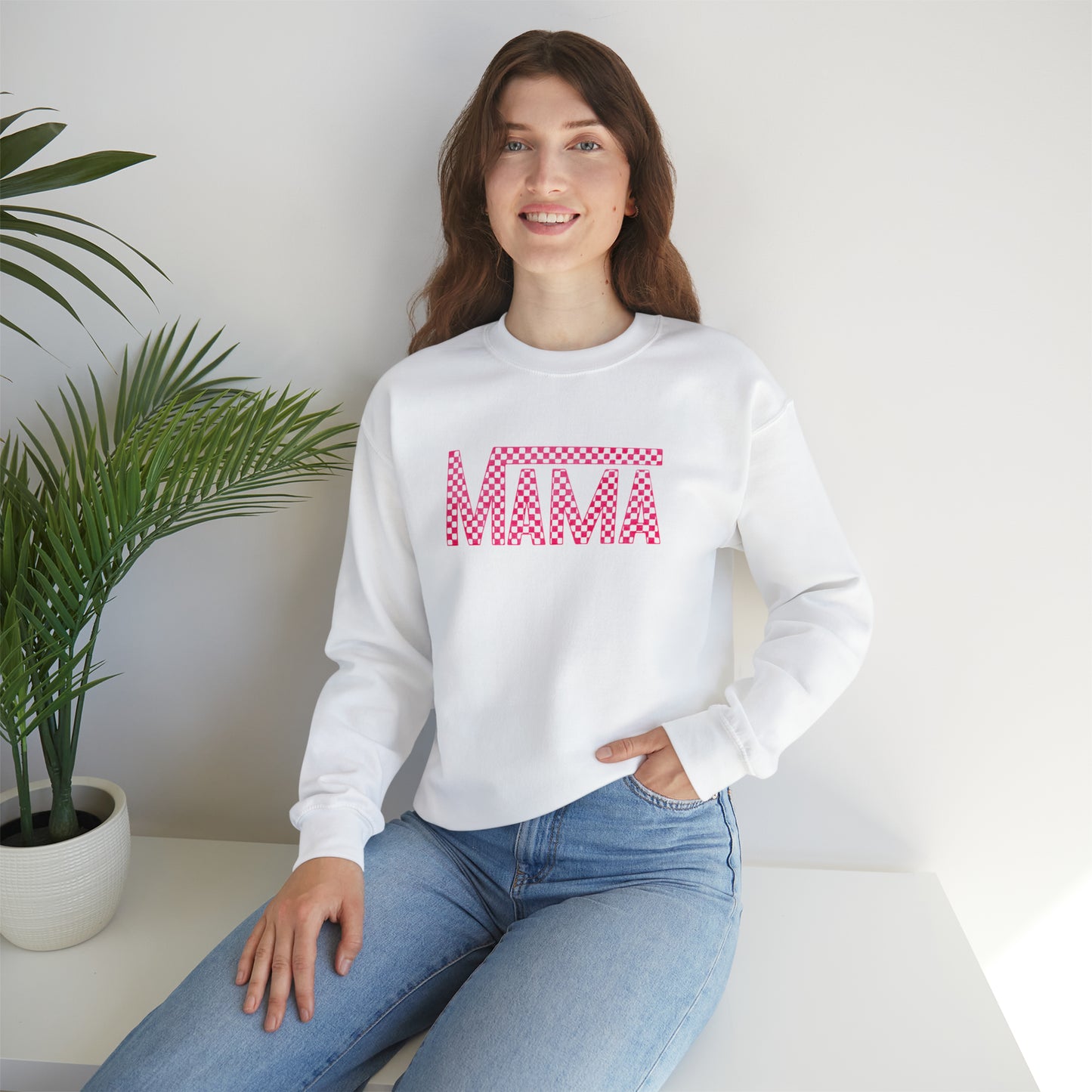 Pink Mama Checkered Sweater
