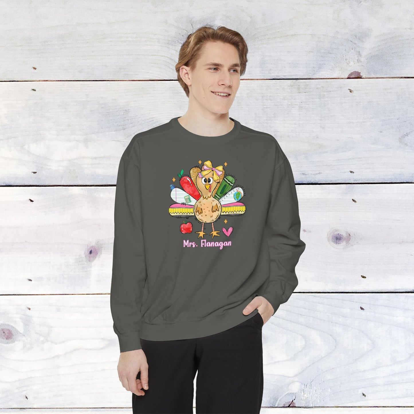 Teacher Turkey Unisex Comfort Colors Sweater