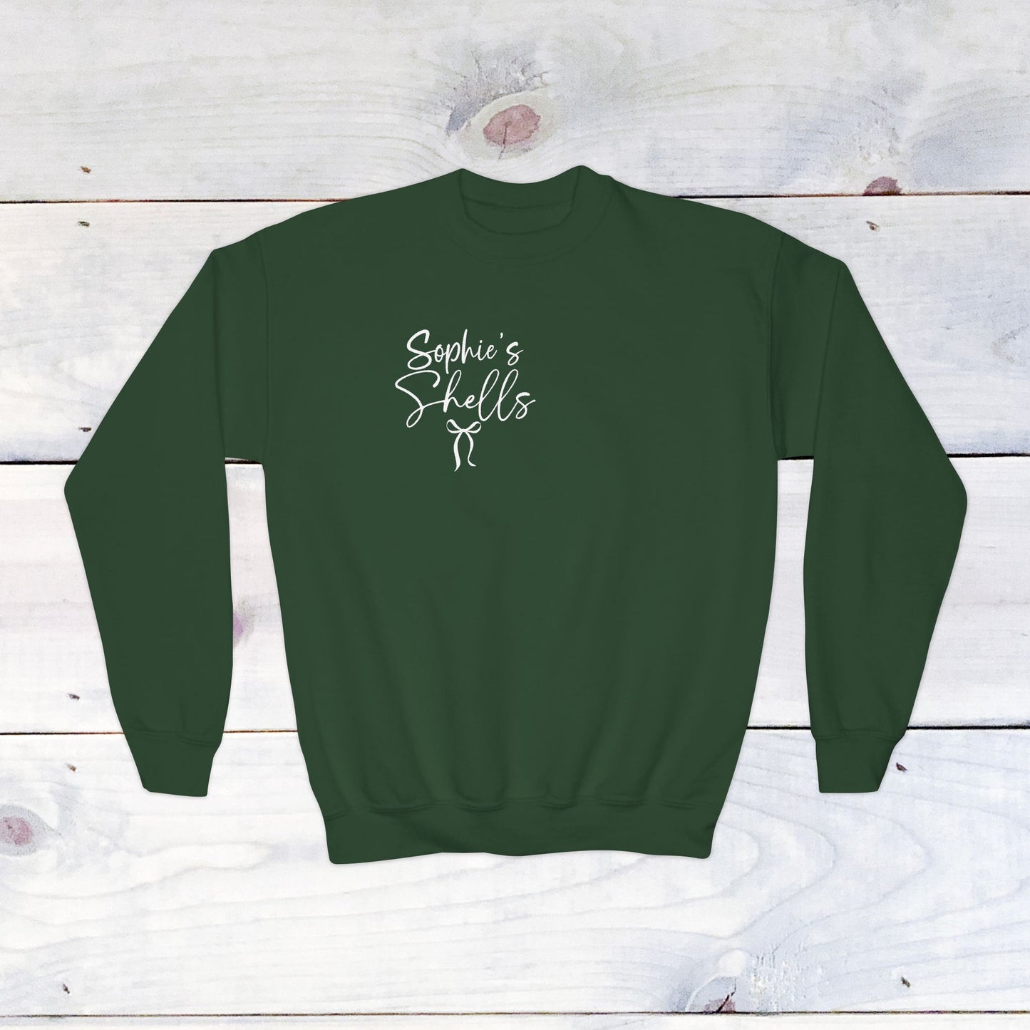 Custom 'Sophie's Shells' Youth Crewneck Sweatshirt